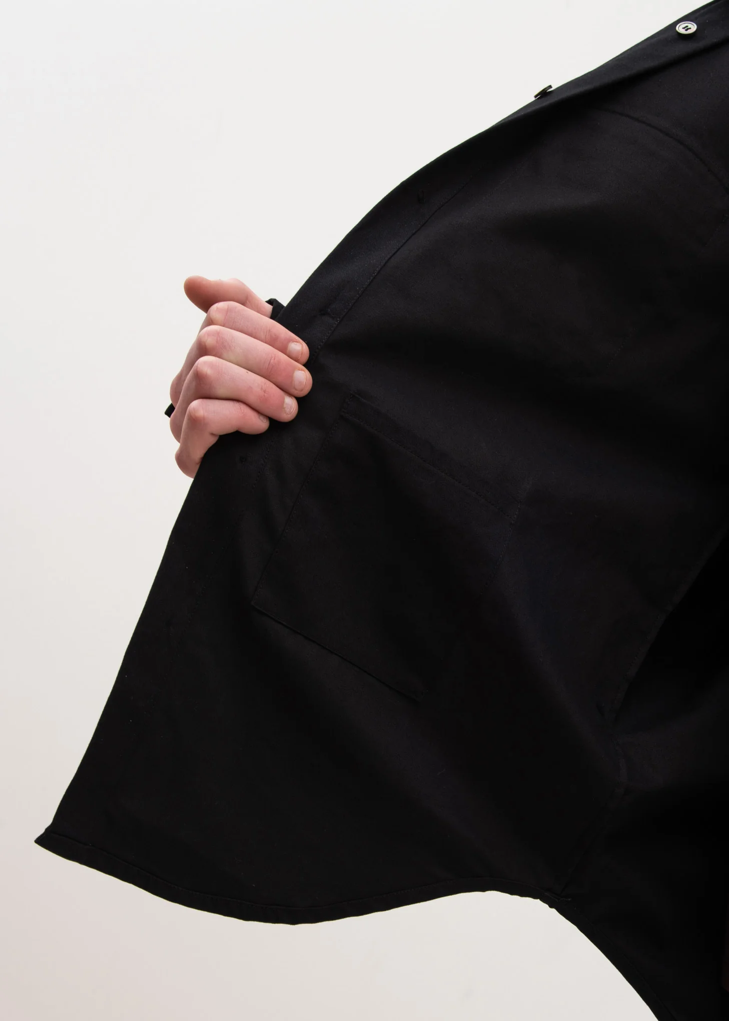 Black Field Shirt Jacket - Image 5