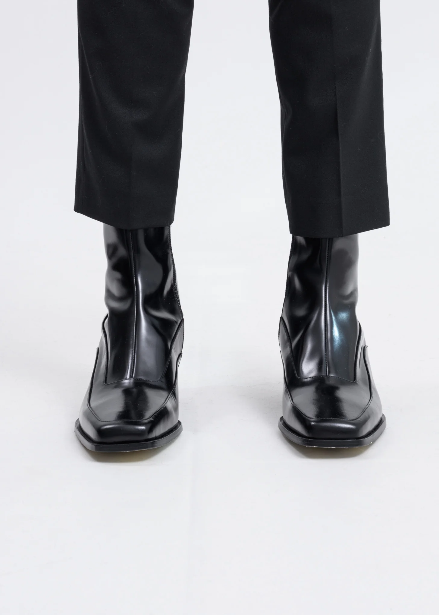 Black Fitted Ankle Boots - Image 4