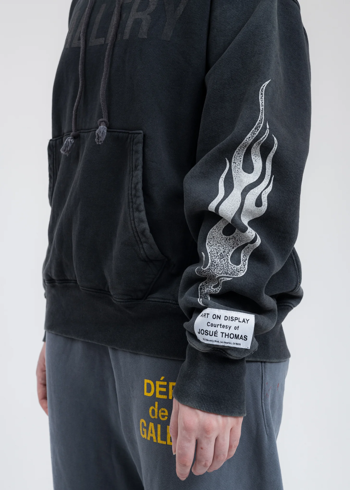 Black Flames Gallery Dept Logo Hoodie - Image 5