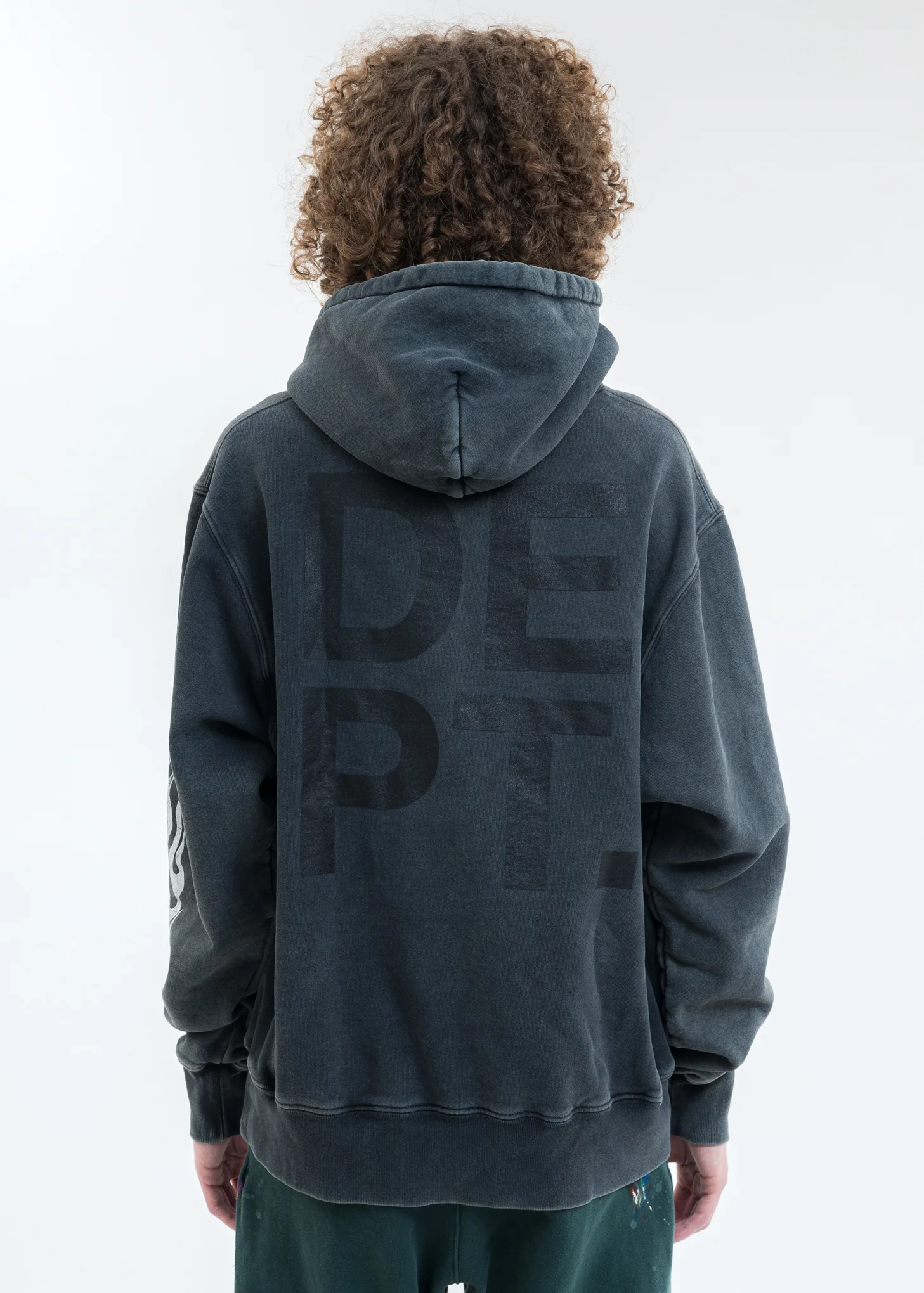 Black Flames Gallery Dept Logo Hoodie - Image 2