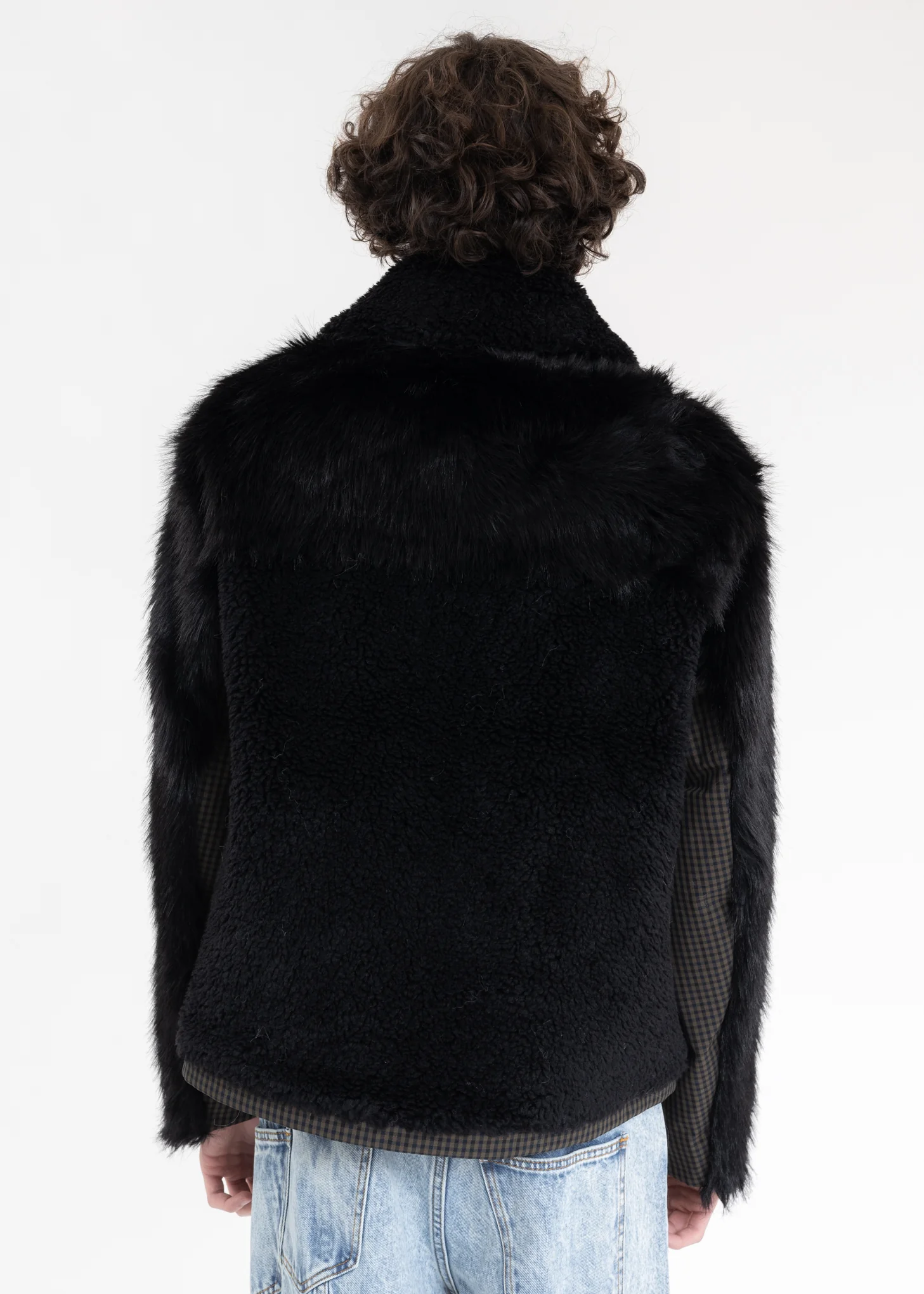 Black Fleece Letter Pendant Jacket - Image 2