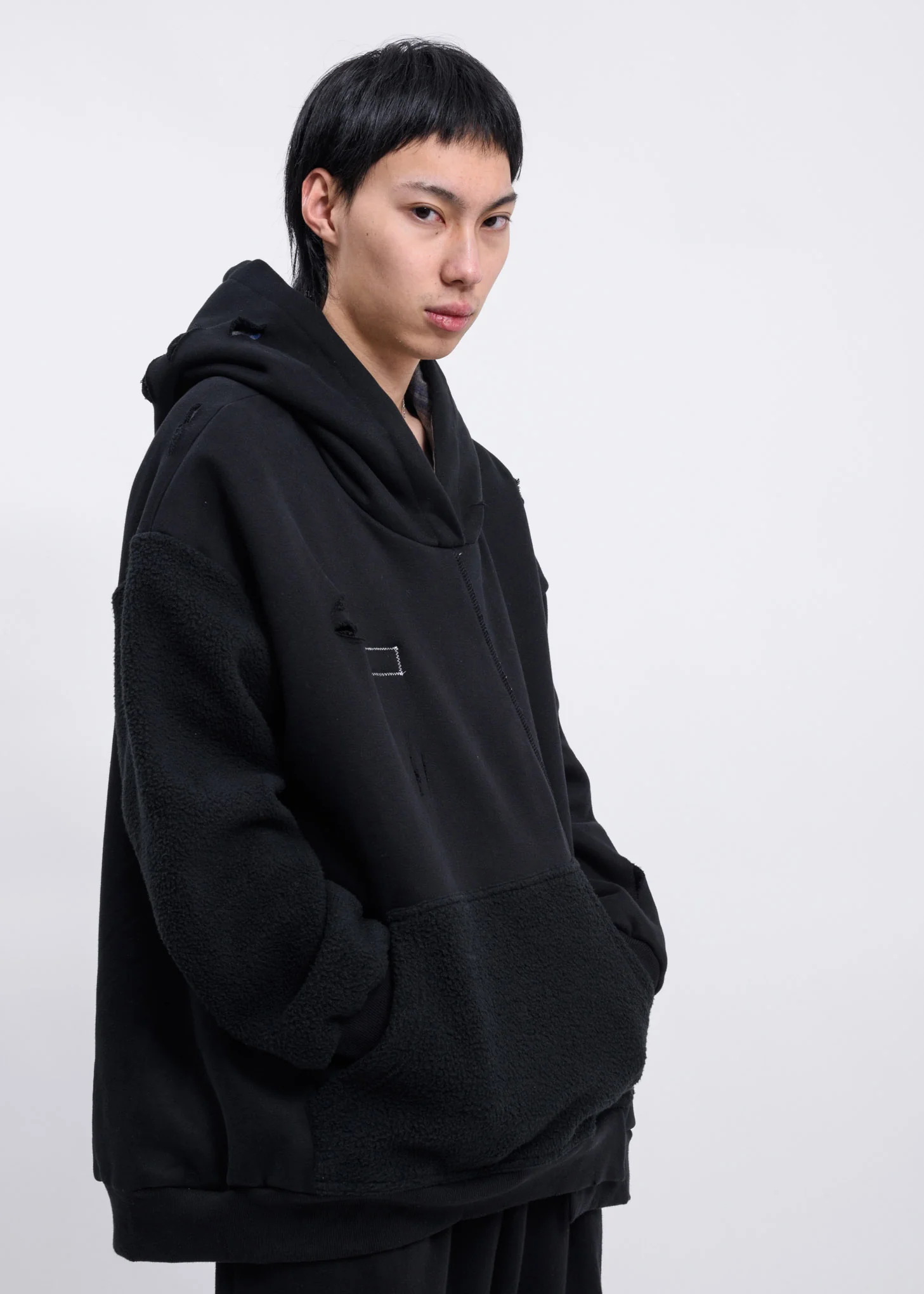 Black Fleece Split Hoodie - Image 2