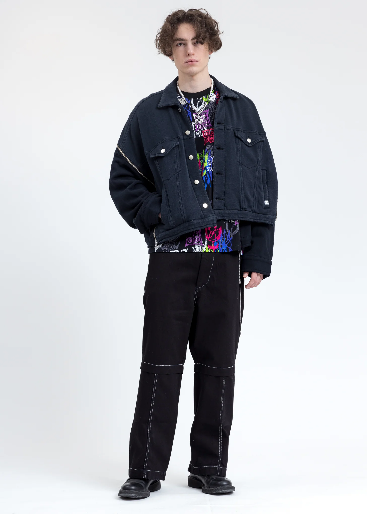 Black Floral Big Tee - Image 5