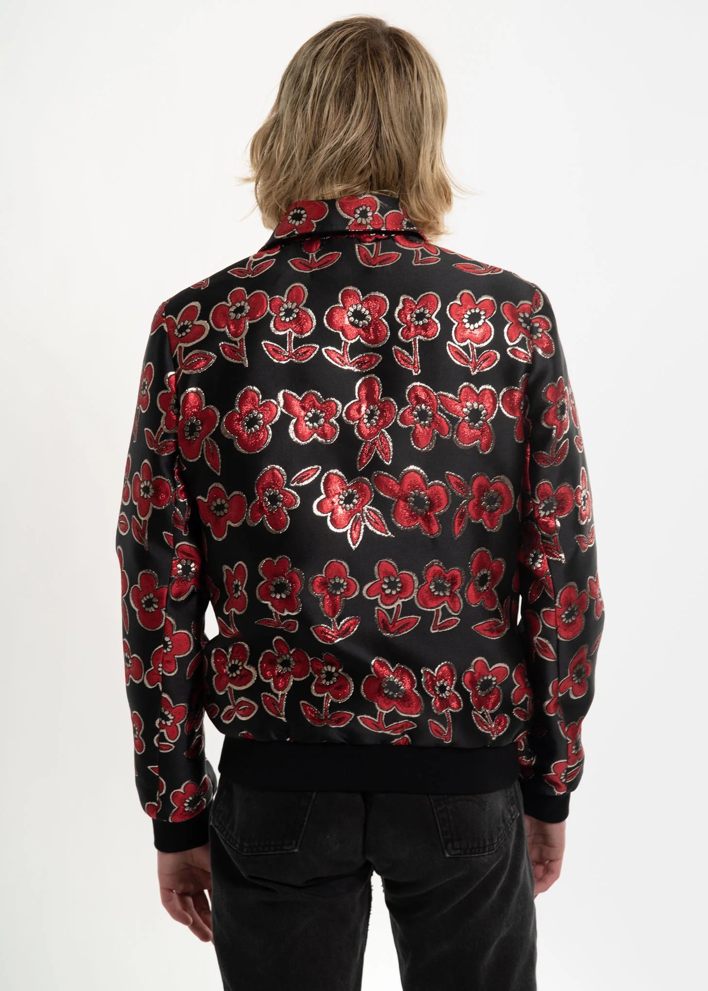 Black Floral Gardenia Jacket - Image 2