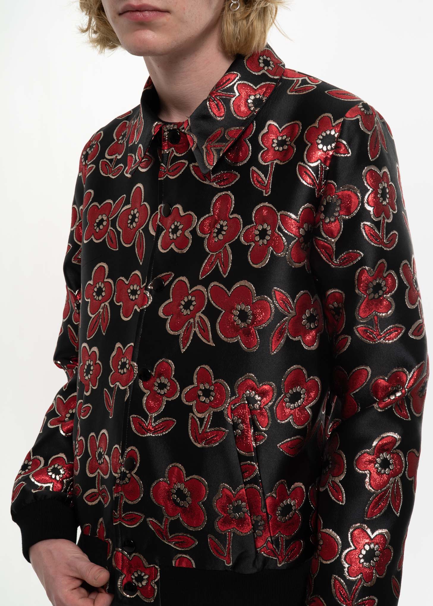 Black Floral Gardenia Jacket - Image 5
