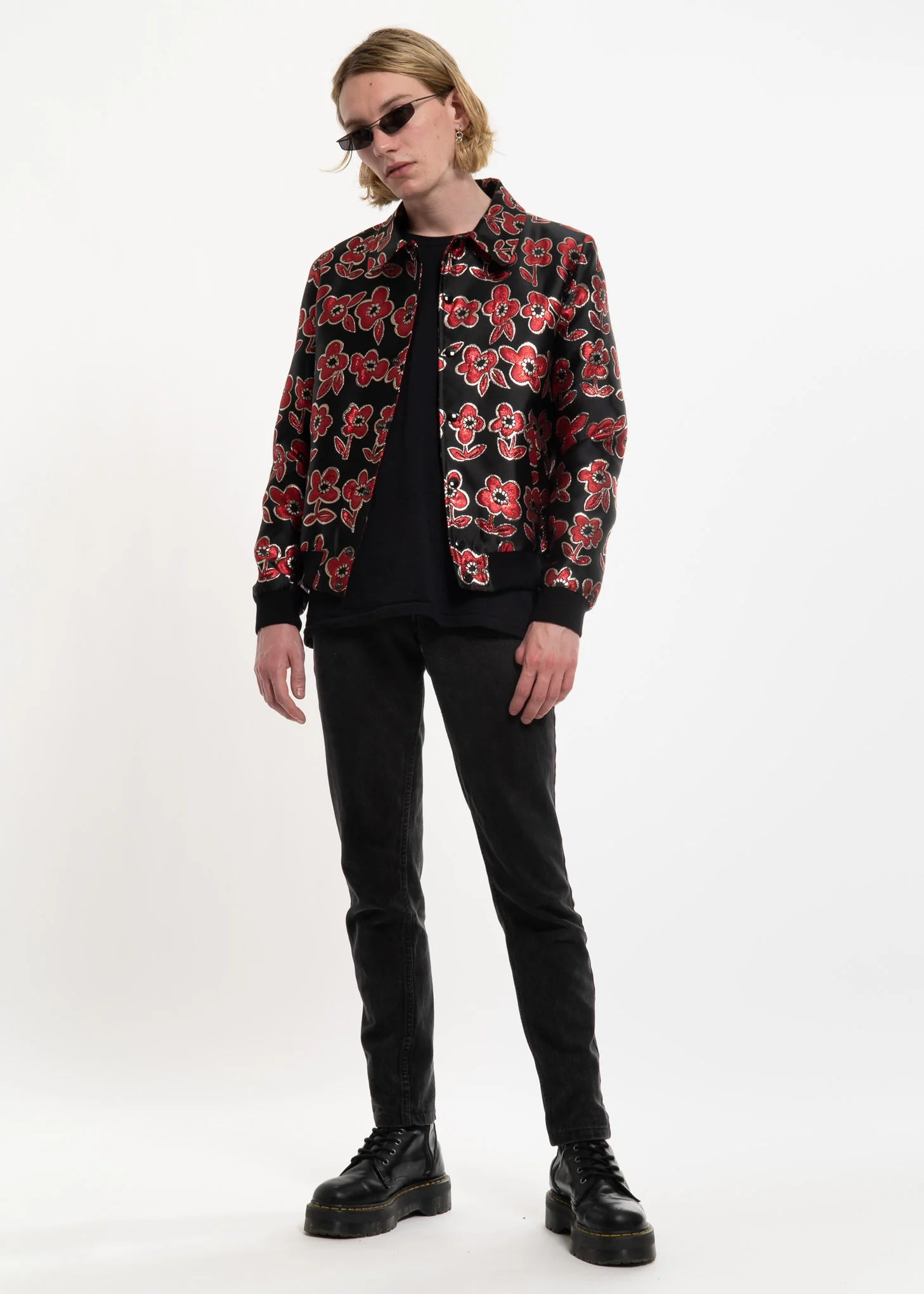 Black Floral Gardenia Jacket - Image 6