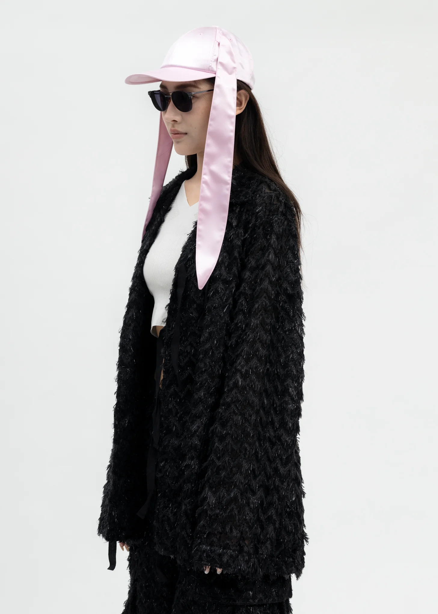 BLACK  FLUFFY PAJAMA SHIRT - Image 4