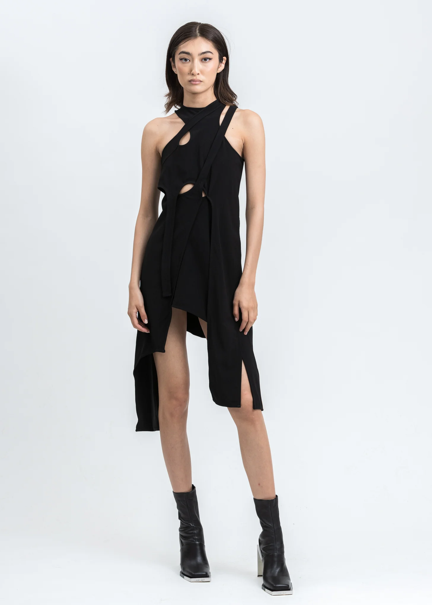 Black Fluid Dress - Image 5