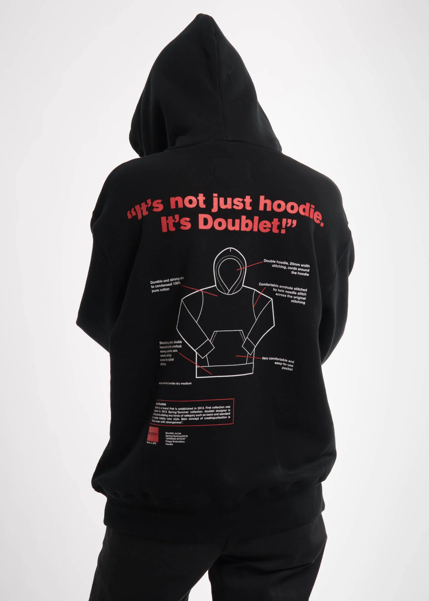 Black Flying Embroidery Hoodie - Image 2