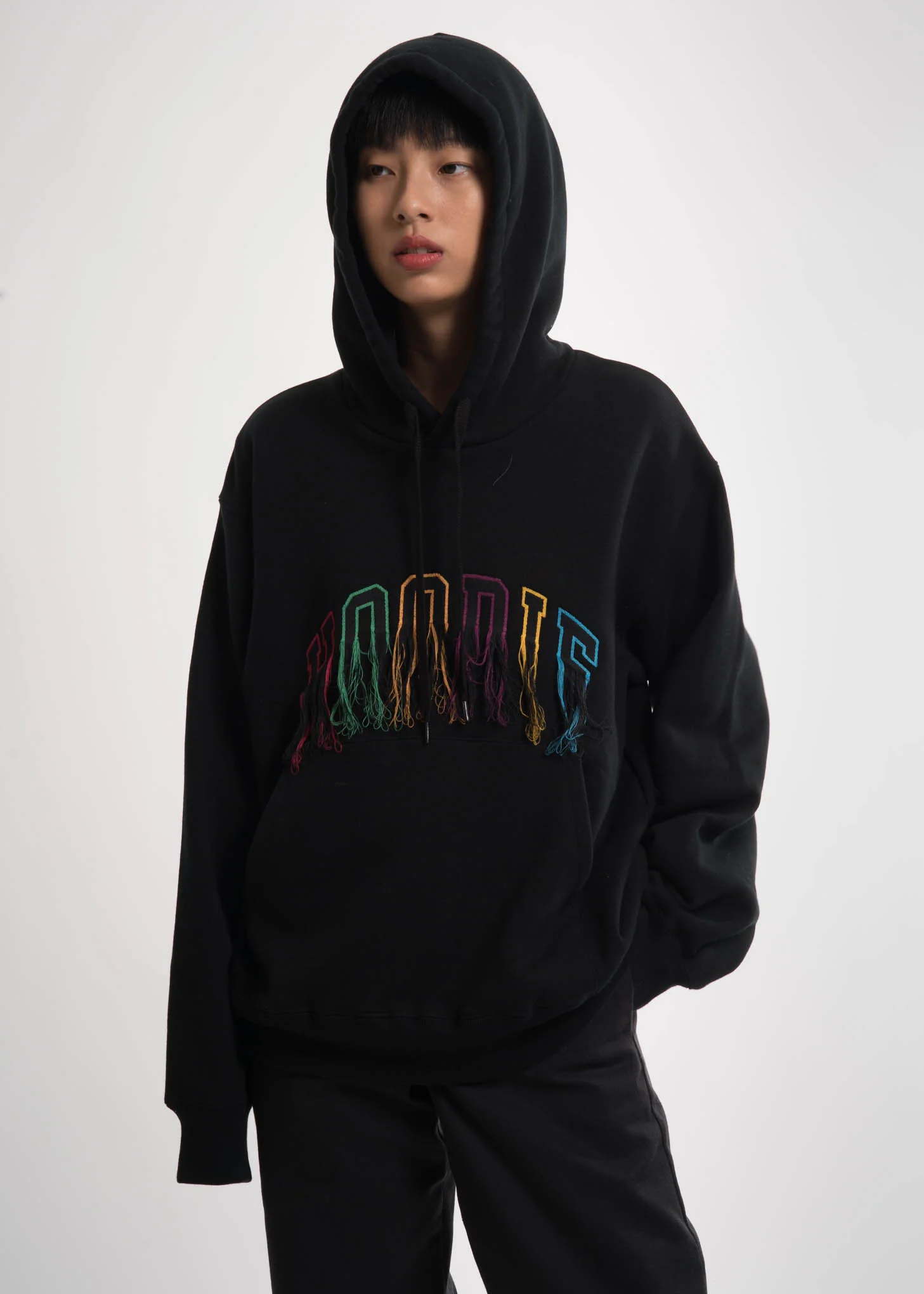 Black Flying Embroidery Hoodie - Image 3