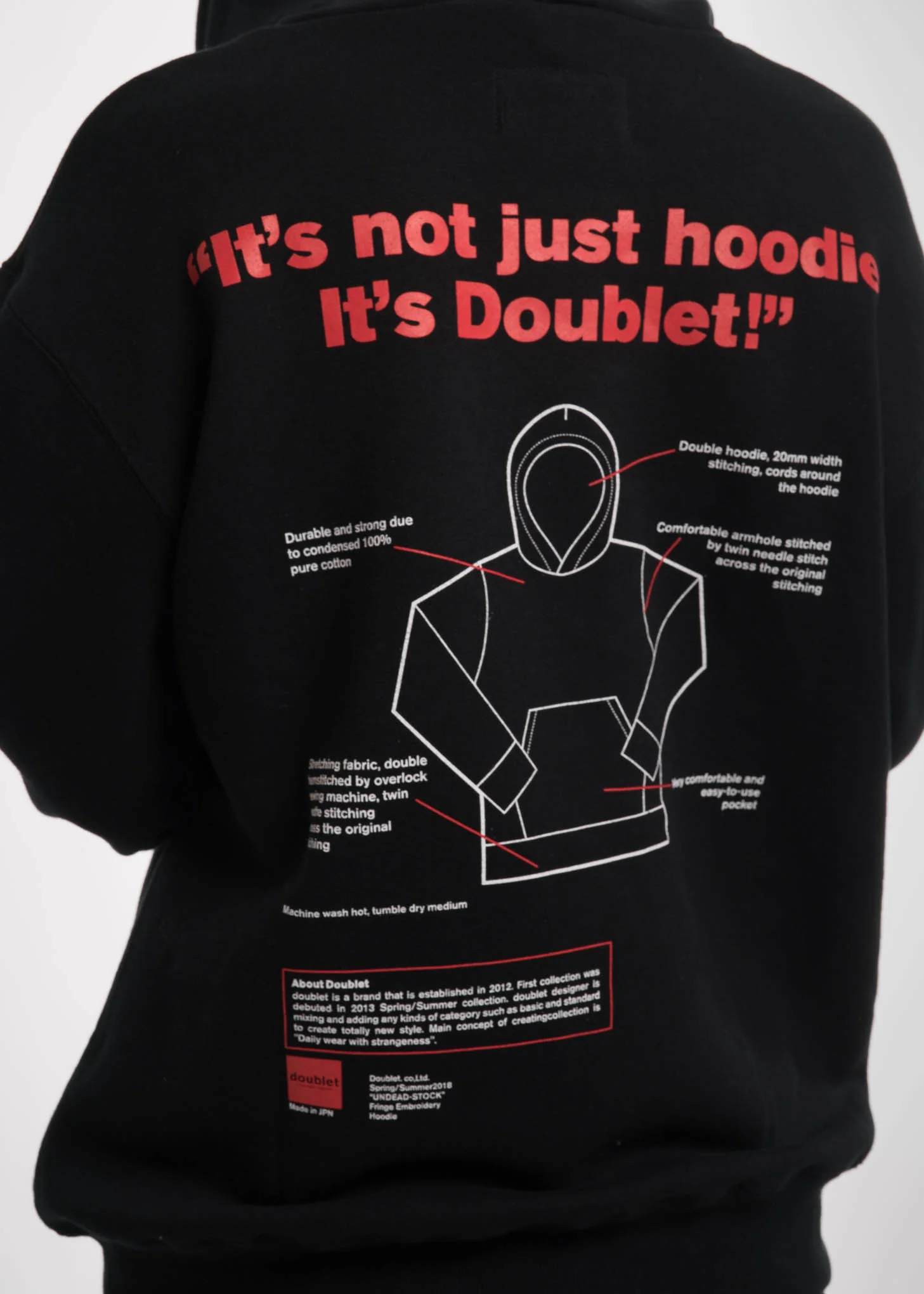 Black Flying Embroidery Hoodie - Image 4