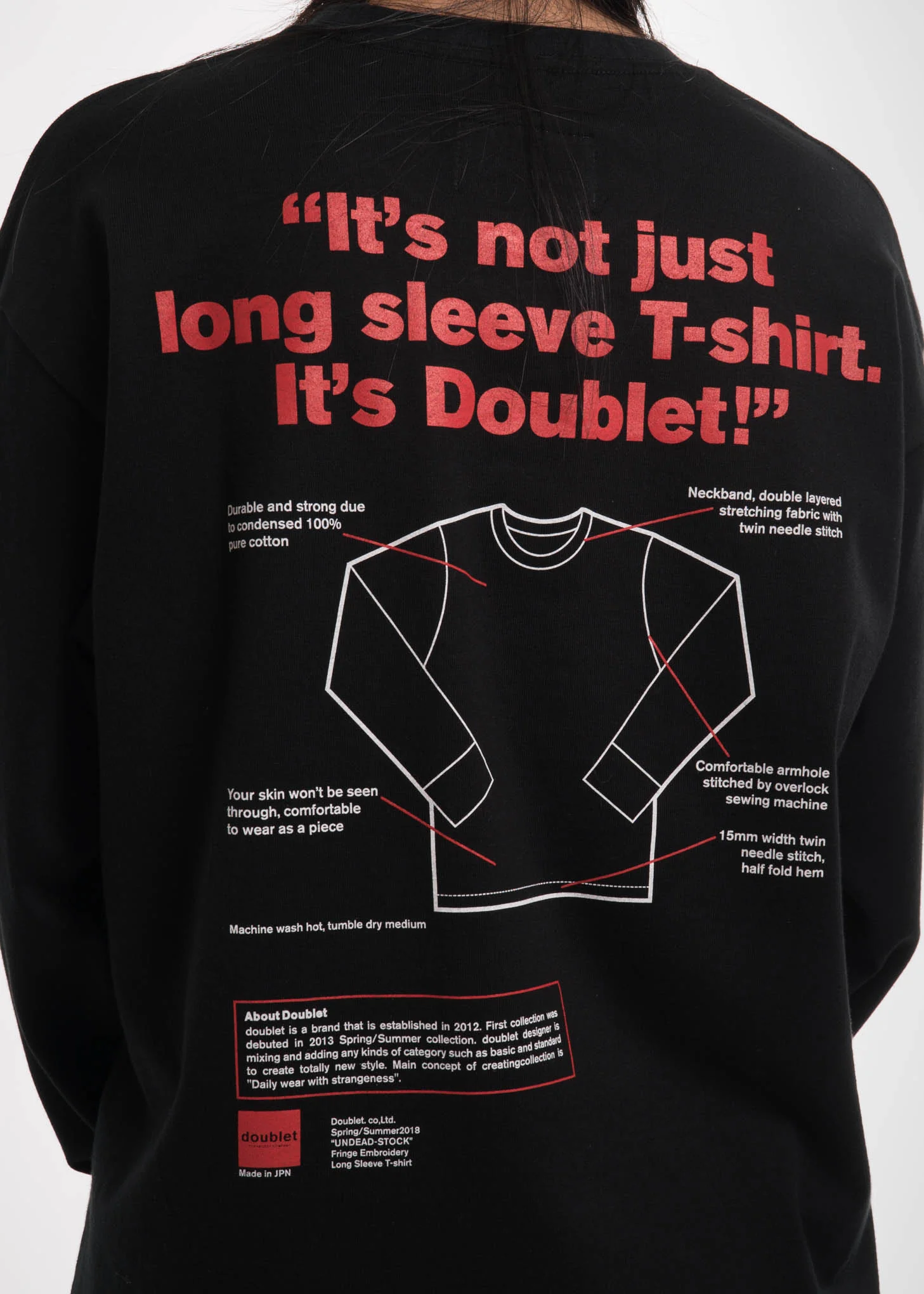 Black Flying Embroidery Long Sleeve - Image 3