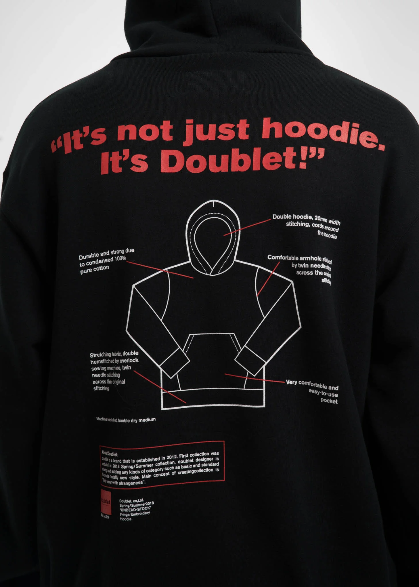 Black Flying Embroidery Hoodie - Image 4