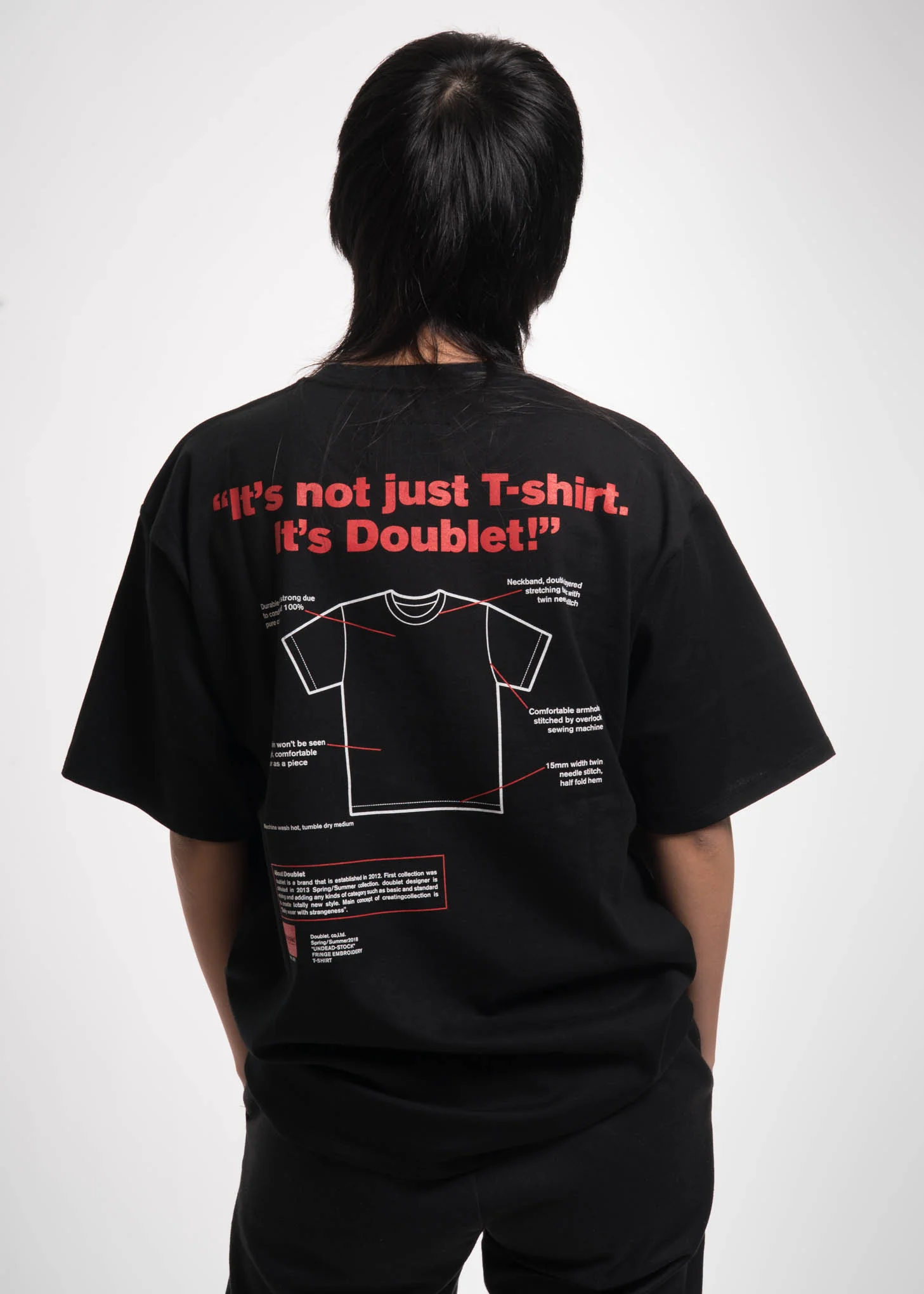 Black Flying Embroidery T-Shirt - Image 2