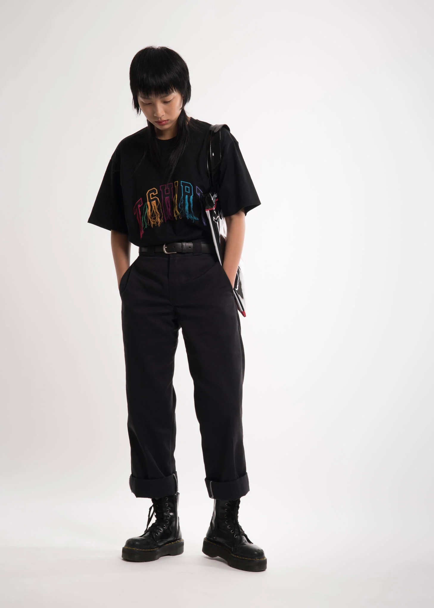 Black Flying Embroidery T-Shirt - Image 5