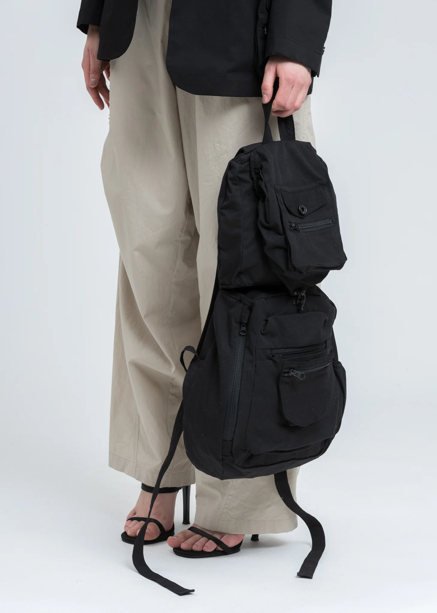 Black Foldable Backpack - Image 4