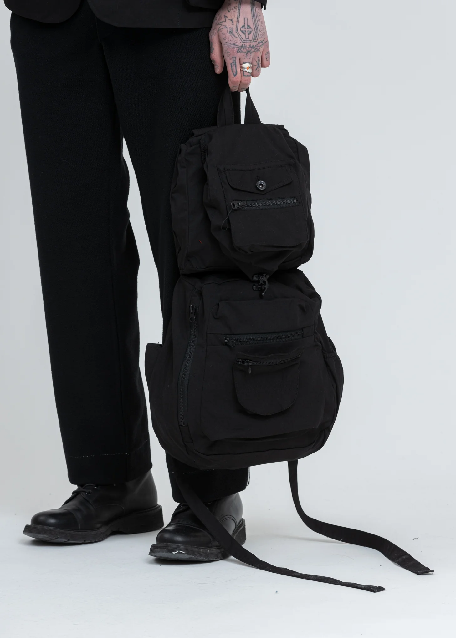 Black Foldable Backpack - Image 2