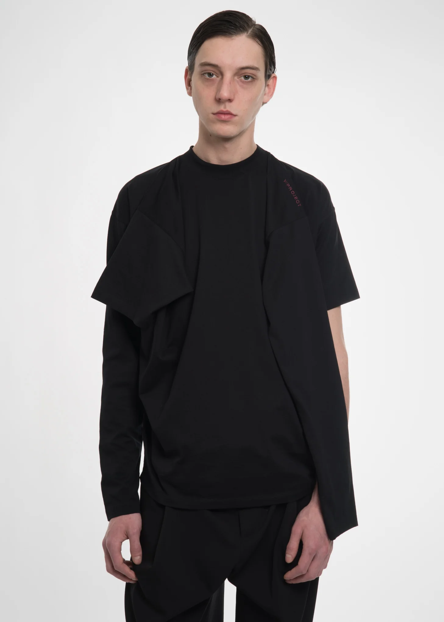 Black Four Sleeved T-Shirt - Image 3