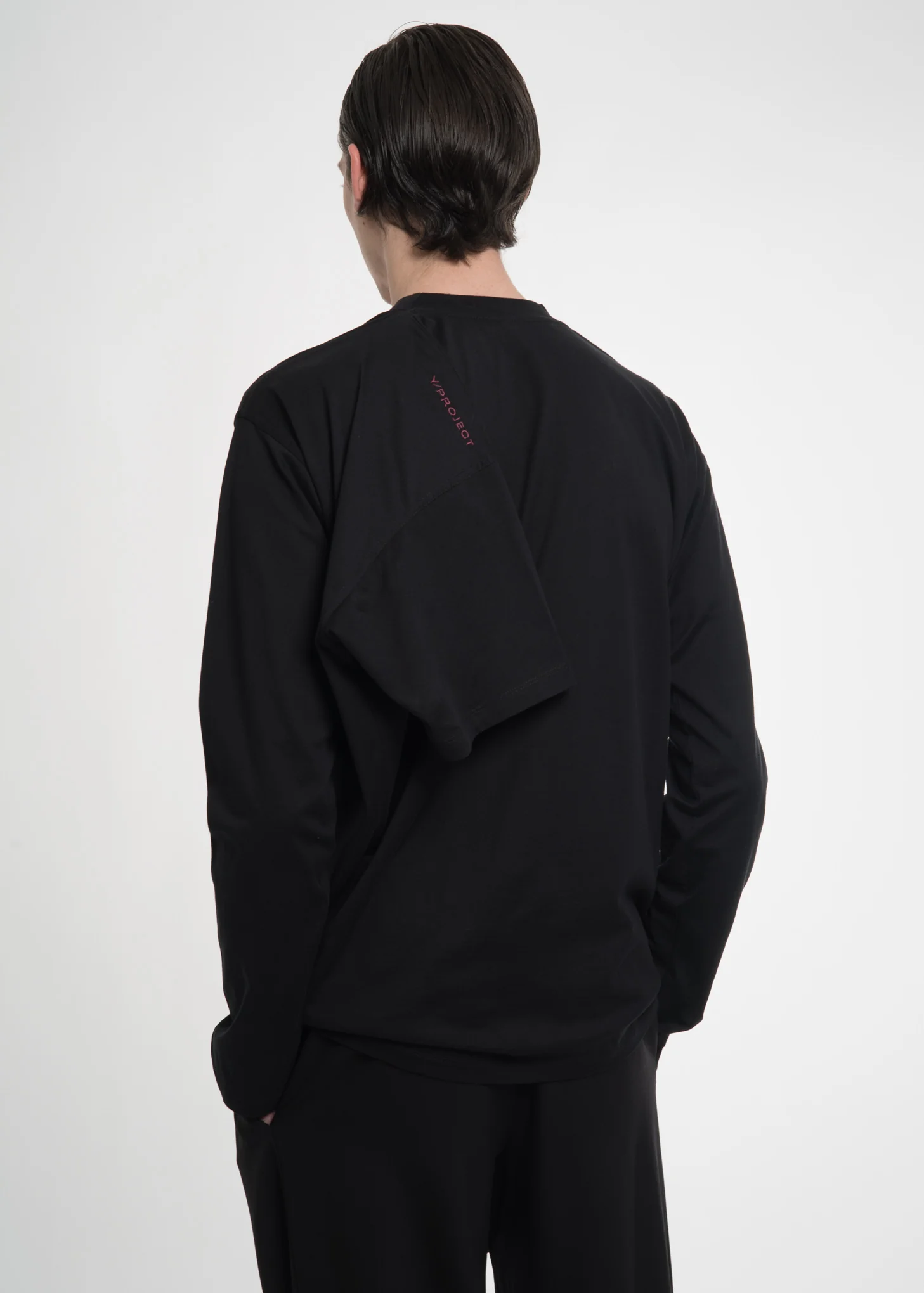Black Four Sleeved T-Shirt - Image 7