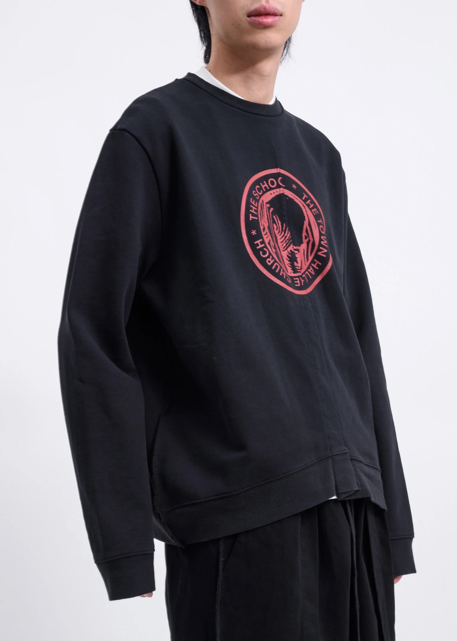 Black Fraternity Heavy Fleece Crewneck Sweater - Image 2