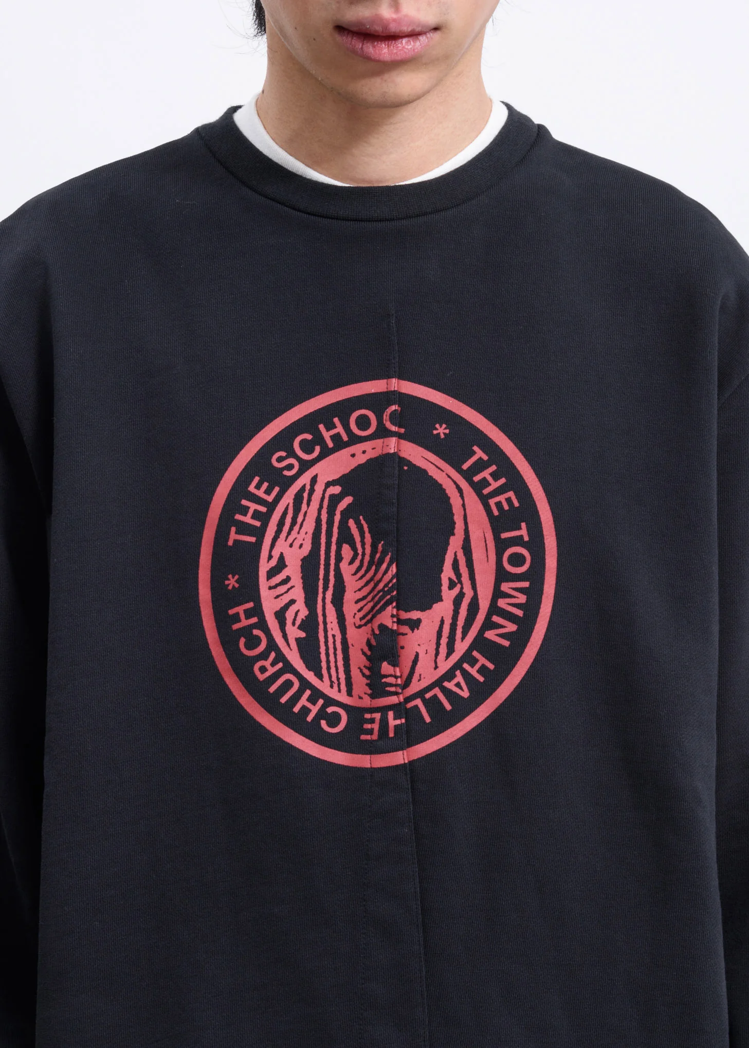 Black Fraternity Heavy Fleece Crewneck Sweater - Image 3