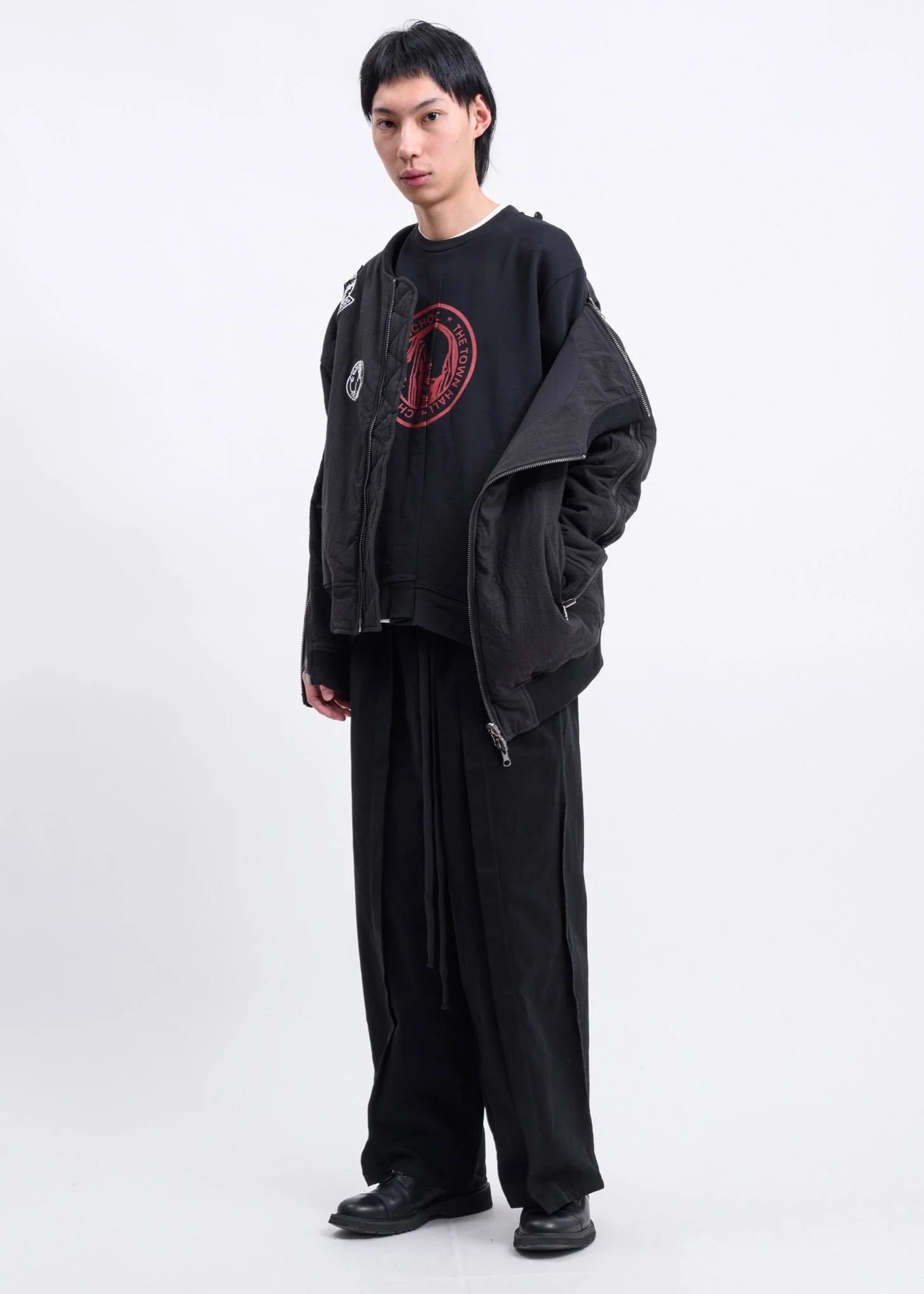 Black Fraternity Heavy Fleece Crewneck Sweater - Image 8