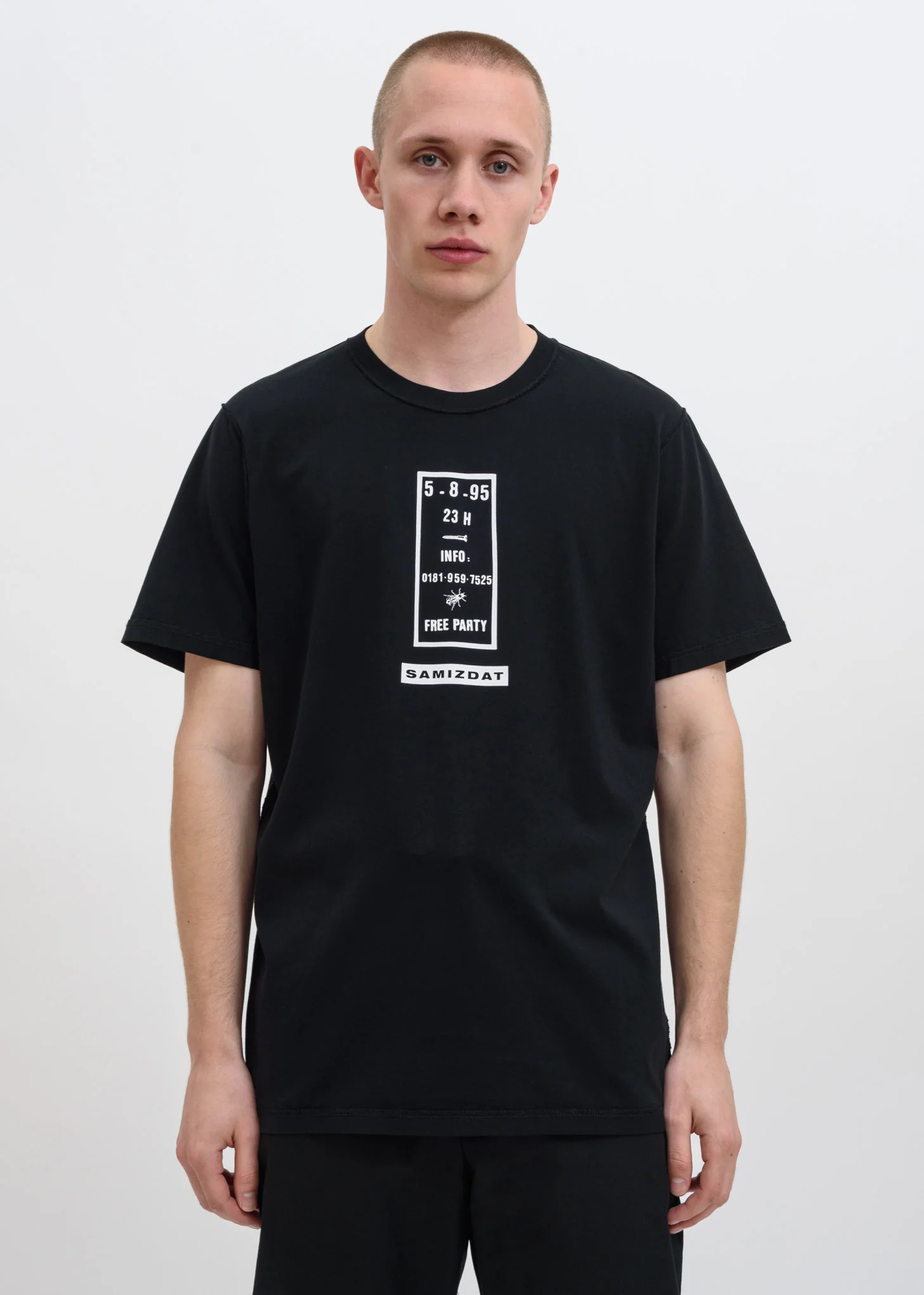 Black Free Party Flyer T-Shirt