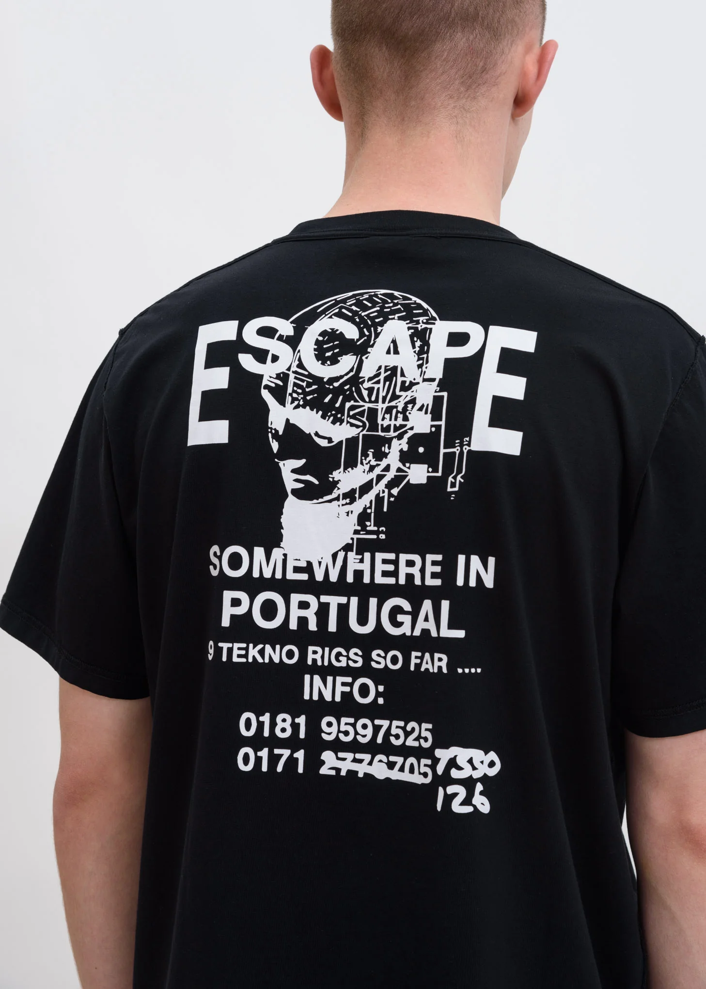 Black Free Party Flyer T-Shirt - Image 4