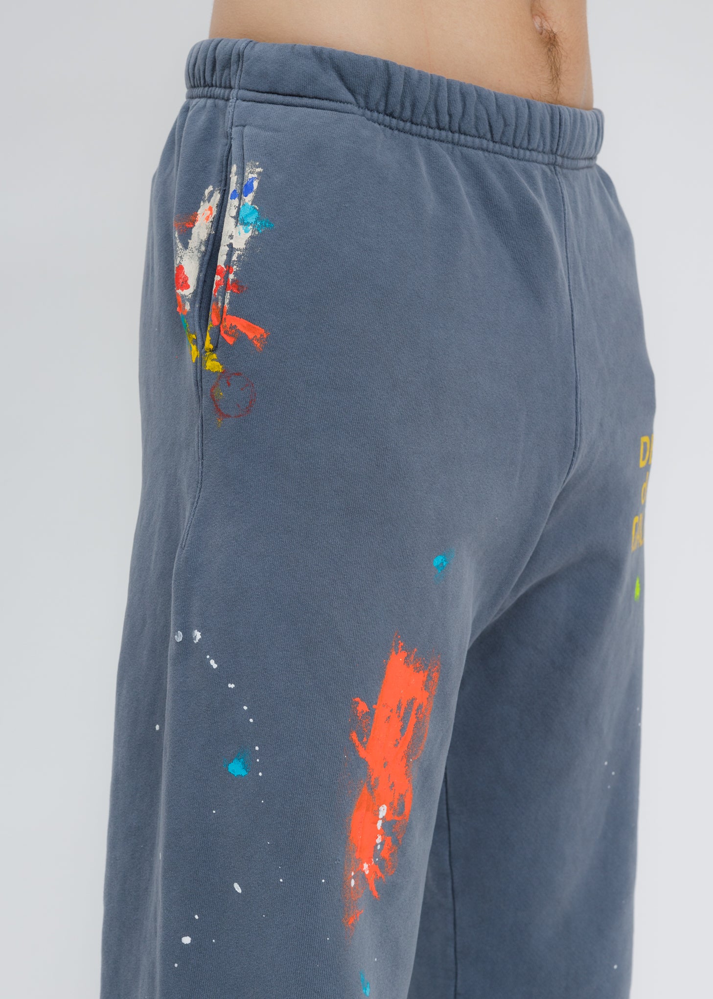 Grey FRENCH LOGO PAINTED Sweater Pants - Image 6