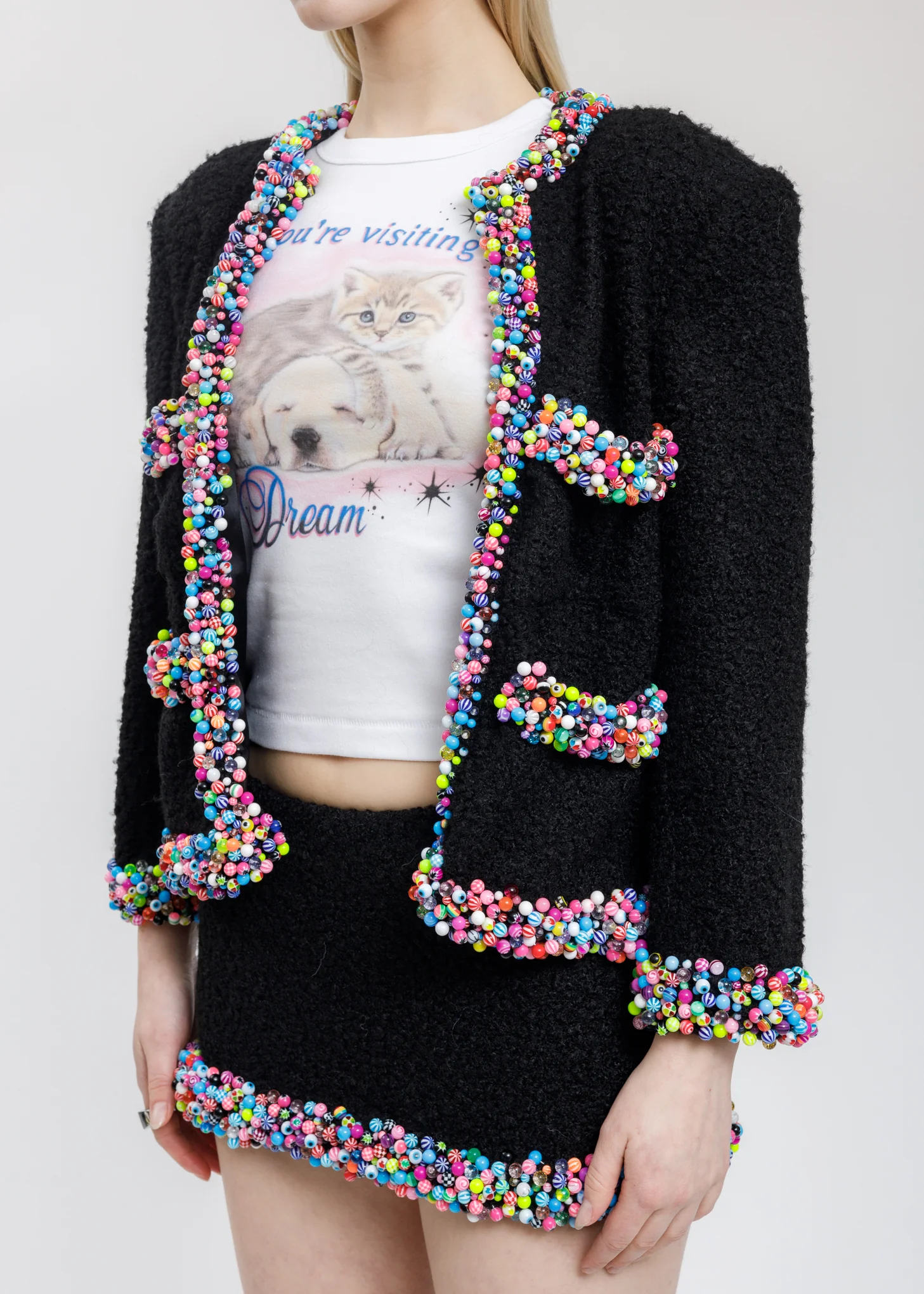Black GABRIELLE Jacket W. Belly Bars - Image 2