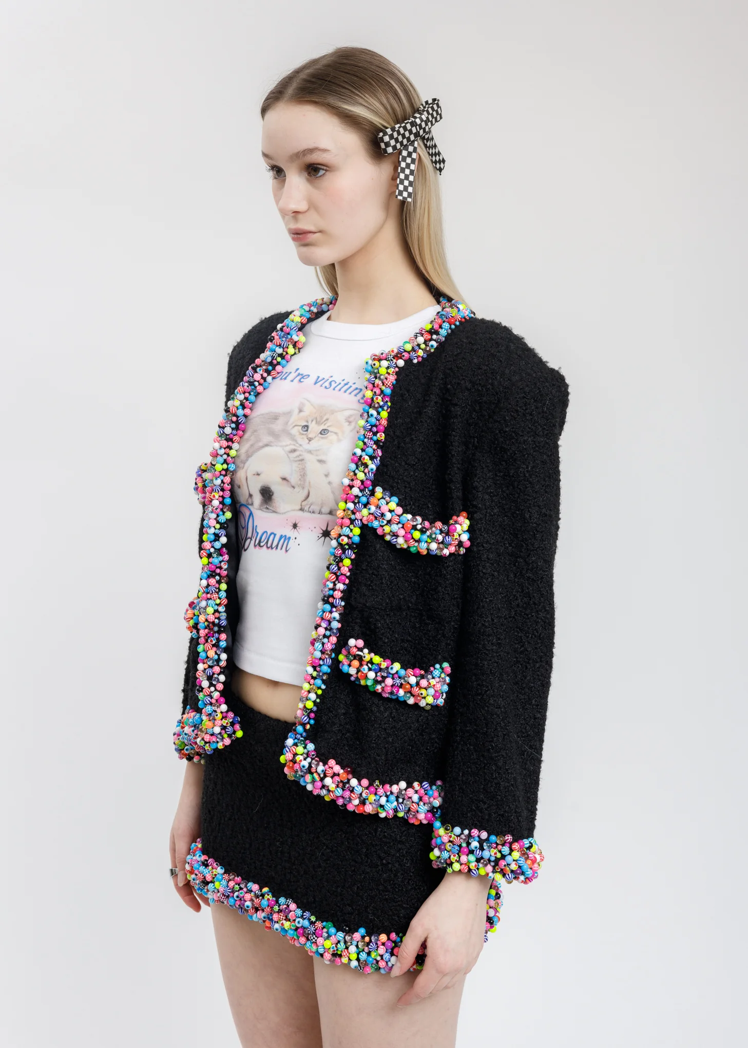Black GABRIELLE Jacket W. Belly Bars - Image 3