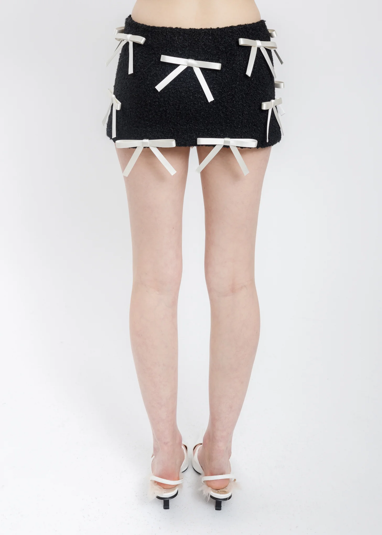 Black GABRIELLE Skirt W. White Bows - Image 4