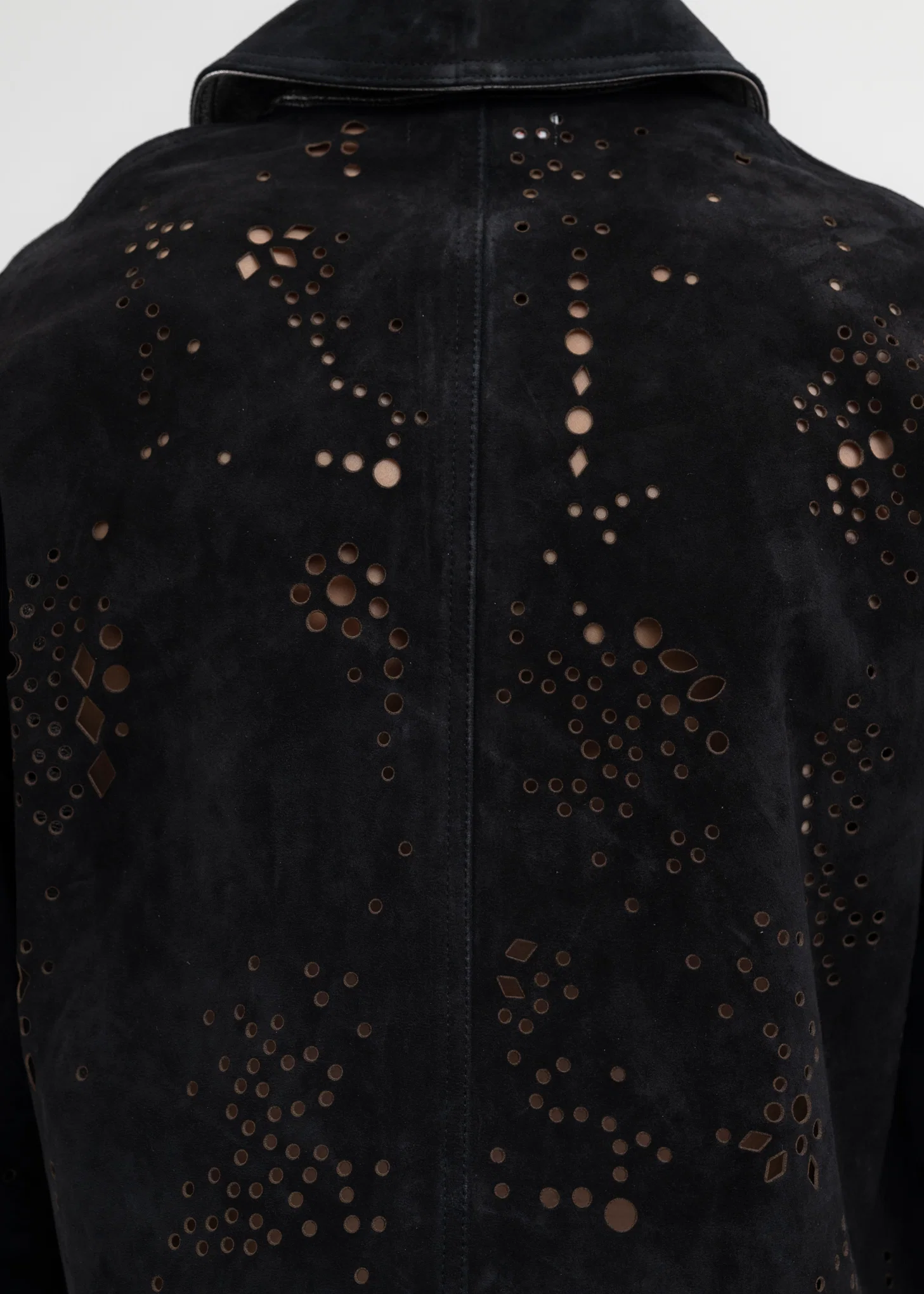 BLACK GALAXY-CUT LEATHER JACKET - Image 5