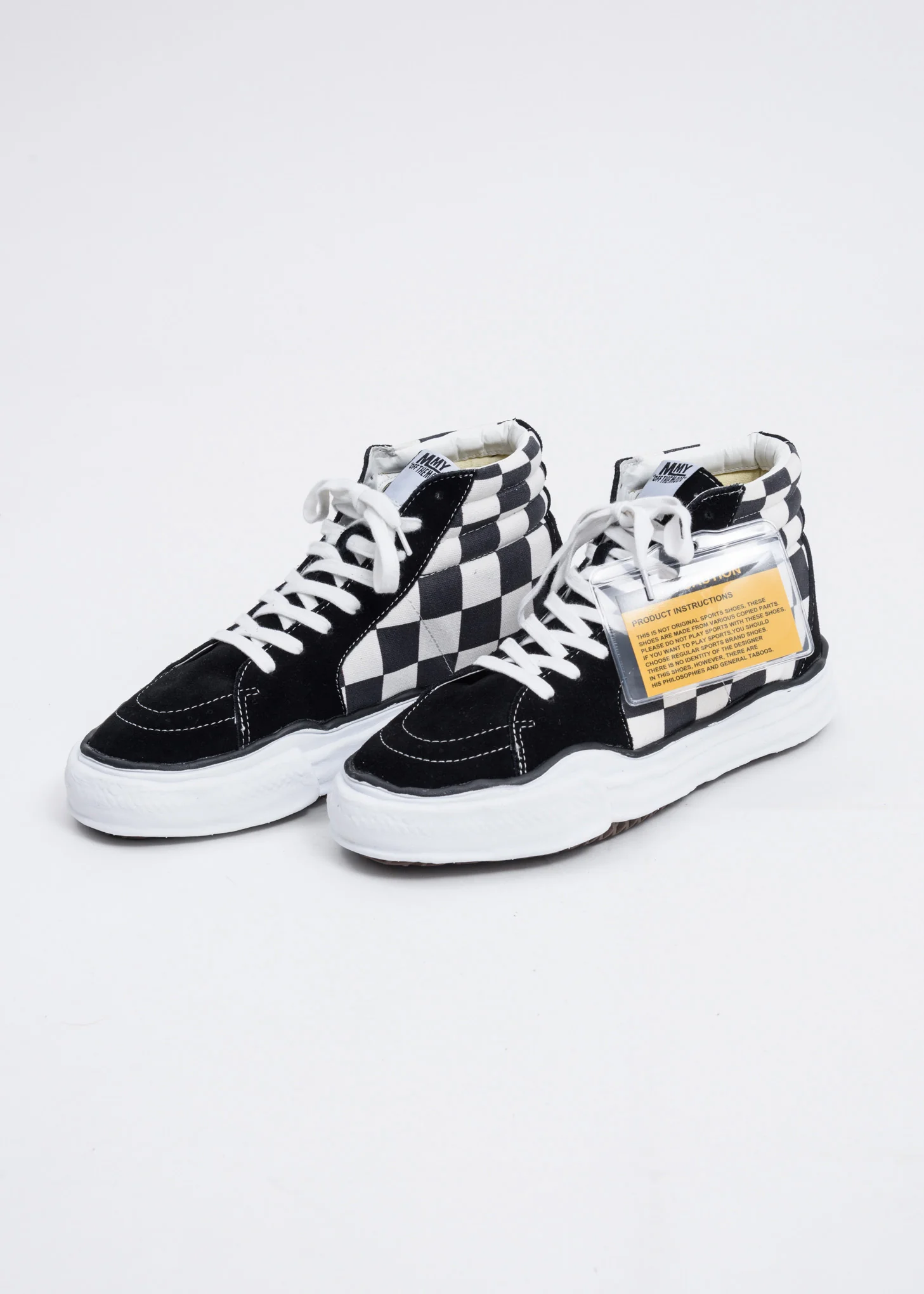 Black Gingham Sole High Top Original Sole Sneaker