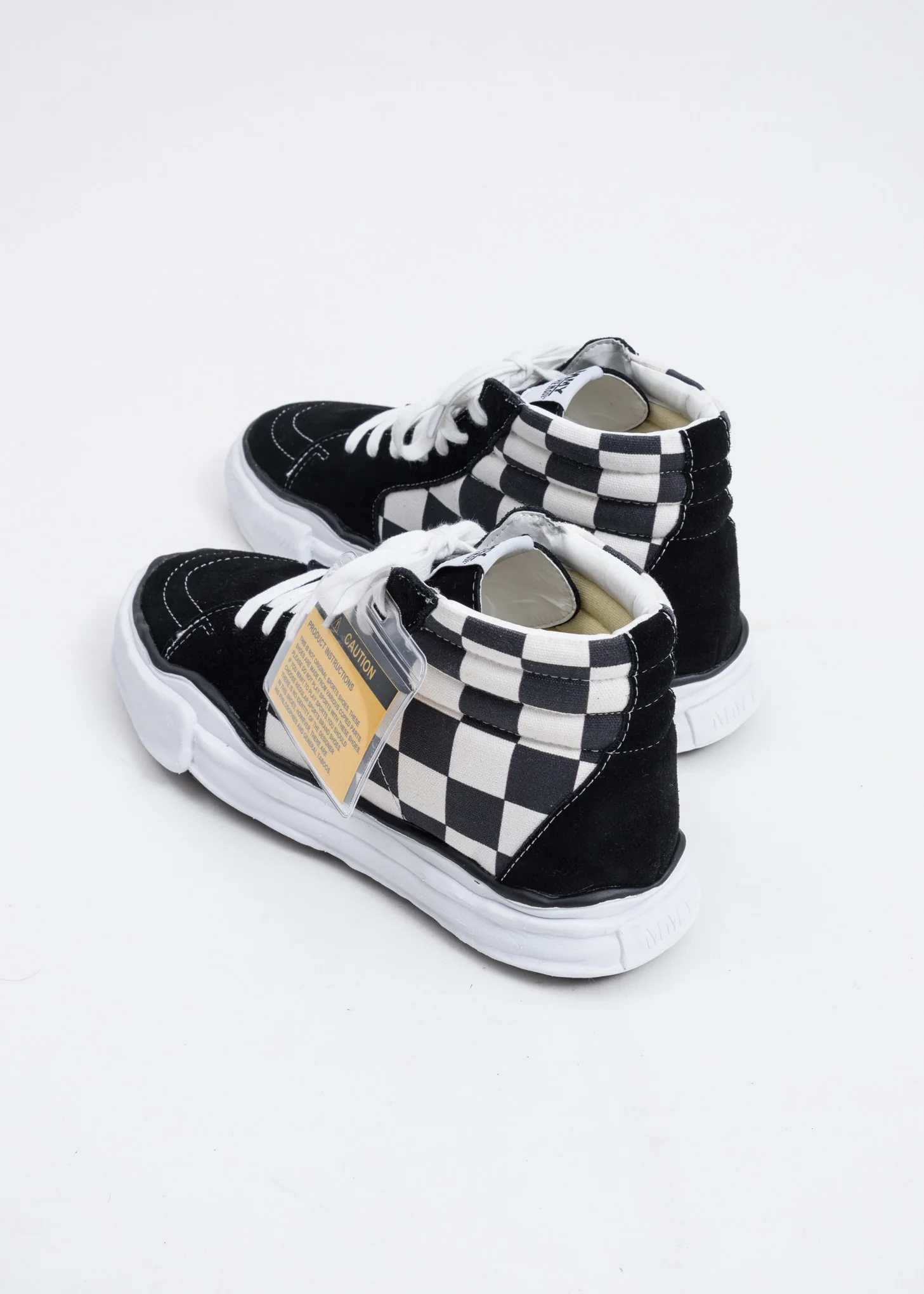 Black Gingham Sole High Top Original Sole Sneaker - Image 4