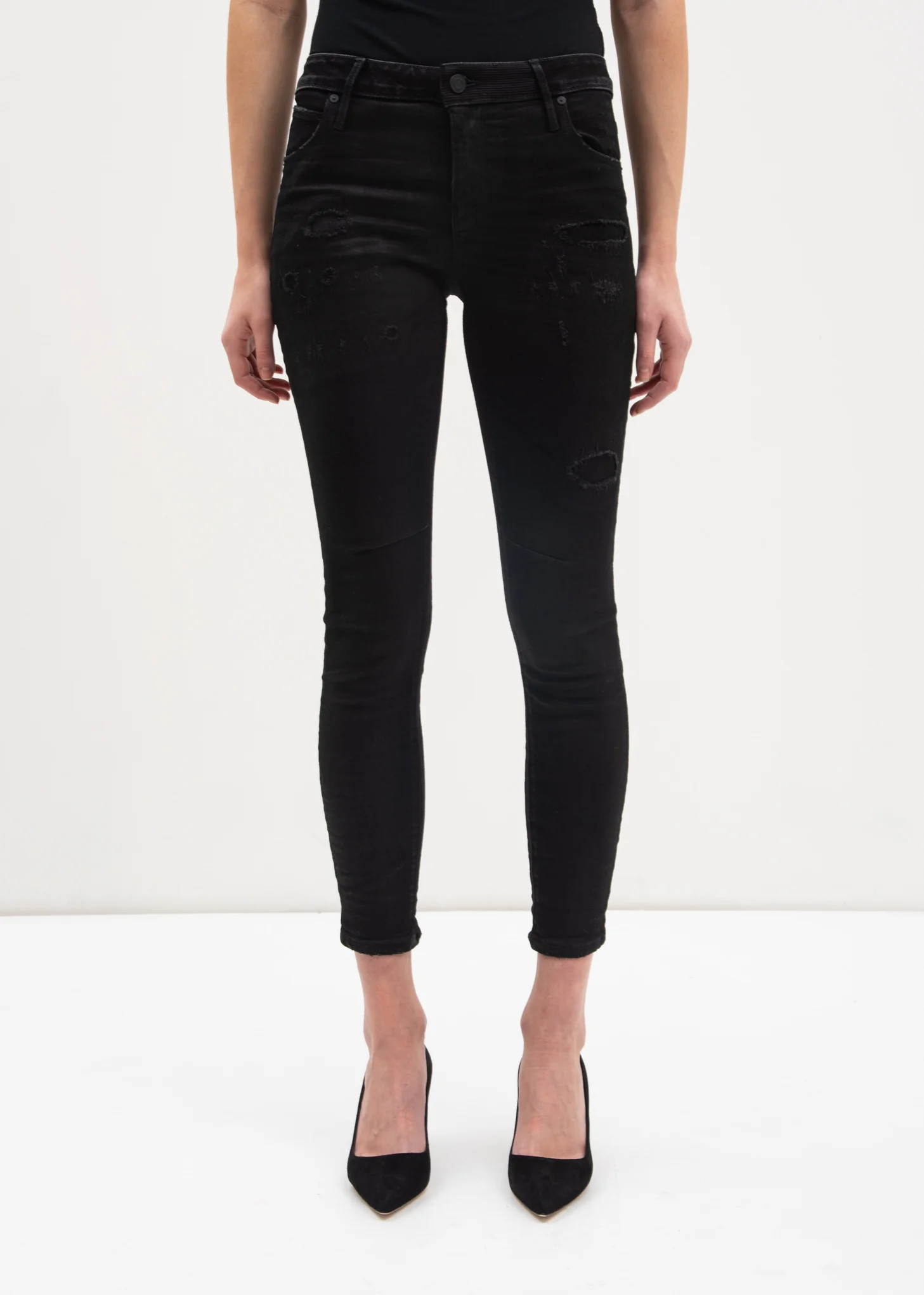 Black Glaze Prince Crop Skinny Jeans