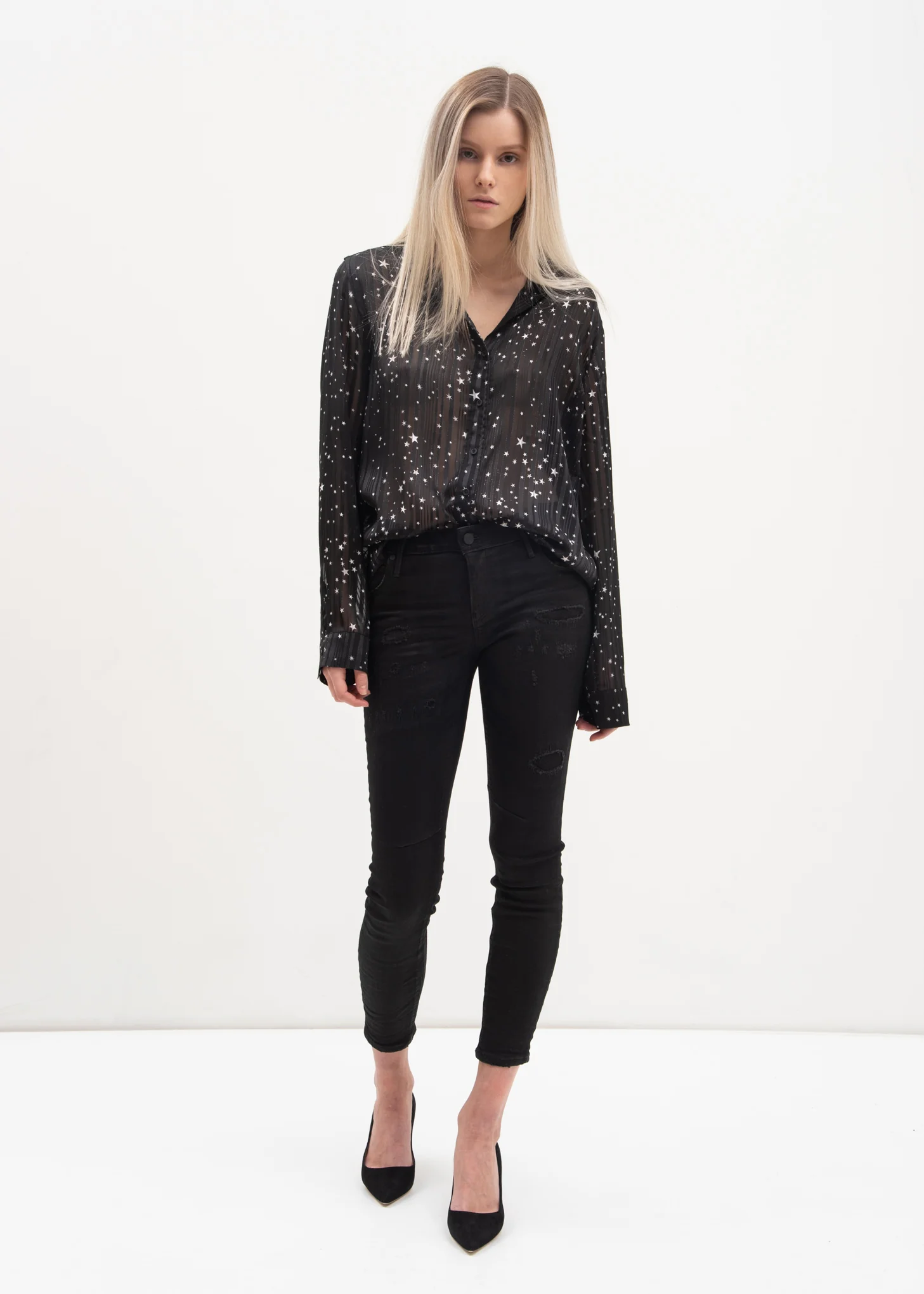 Black Glaze Prince Crop Skinny Jeans - Image 6