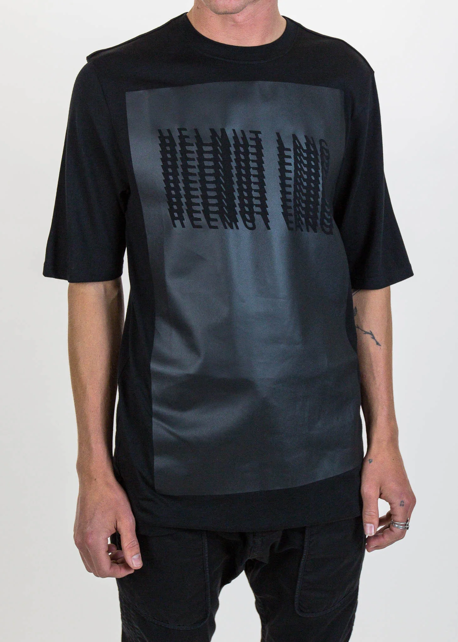 Black Glitch Logo T-Shirt