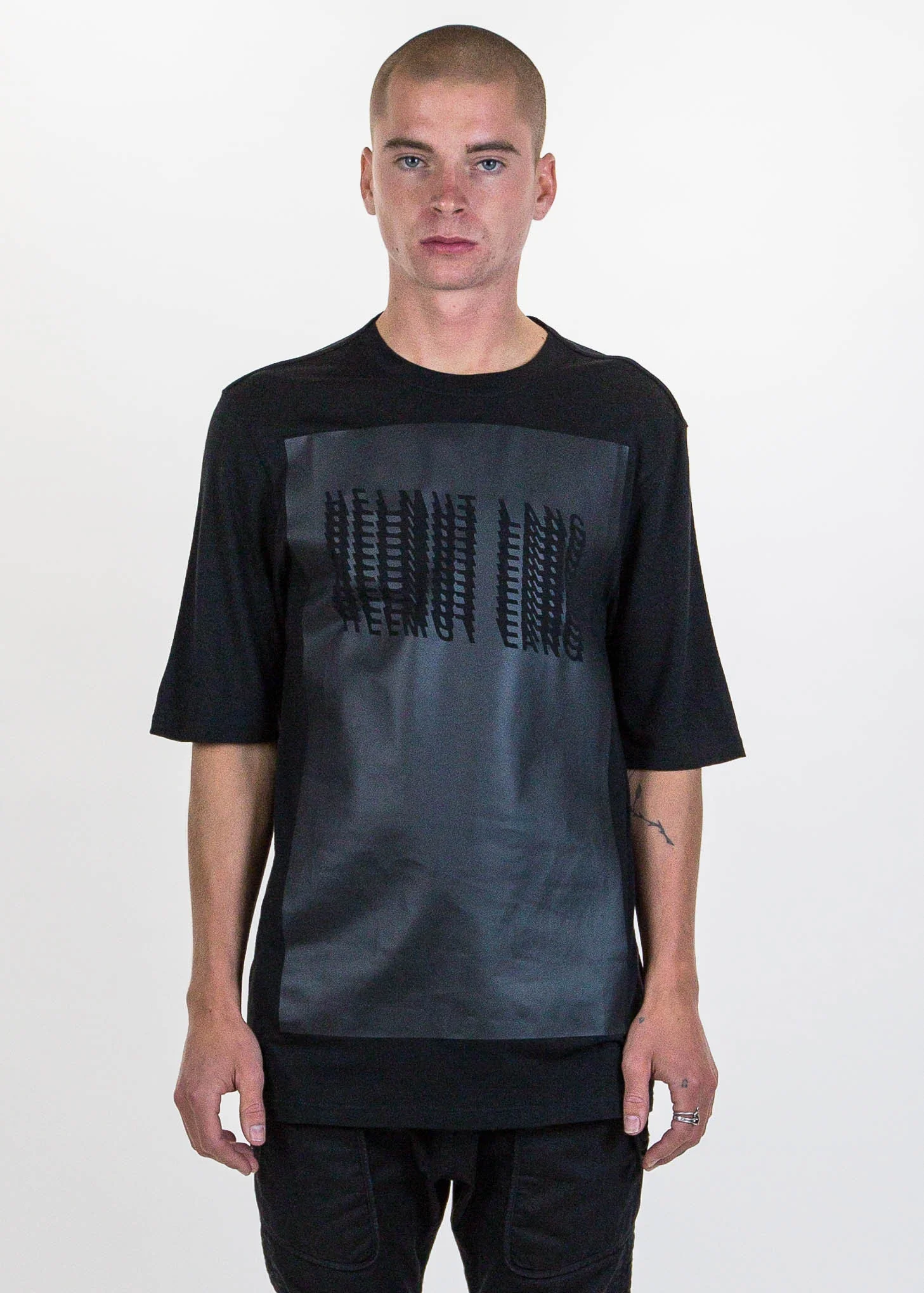 Black Glitch Logo T-Shirt - Image 2