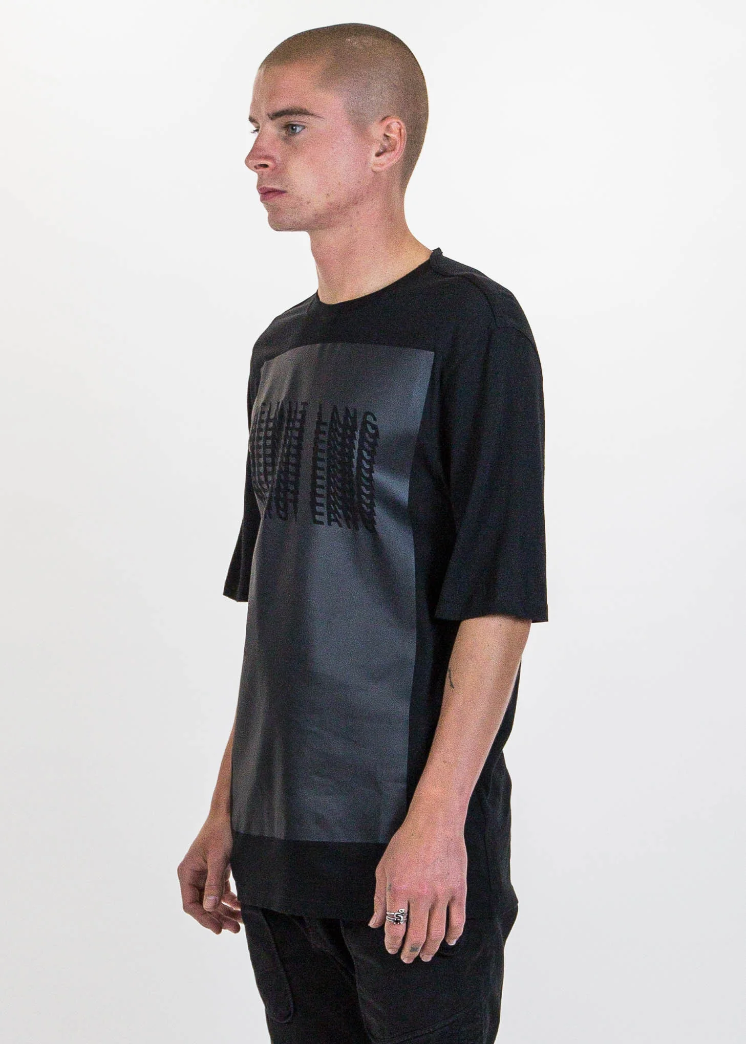 Black Glitch Logo T-Shirt - Image 3