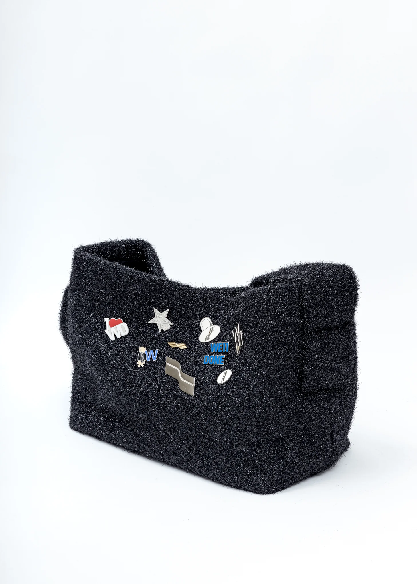 Black Glitter Crossbody Bag (Pins Separate)