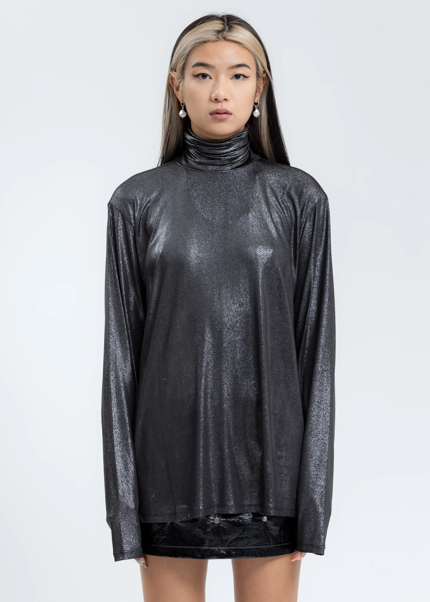 Black Glitter Turtleneck