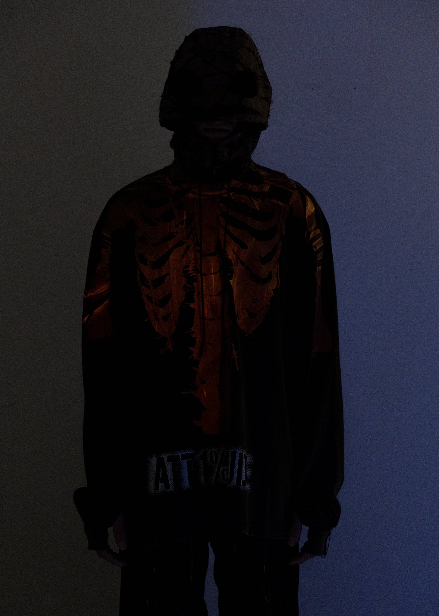 Black Glow In The Dark Skull Long Sleeve T-Shirt - Image 3