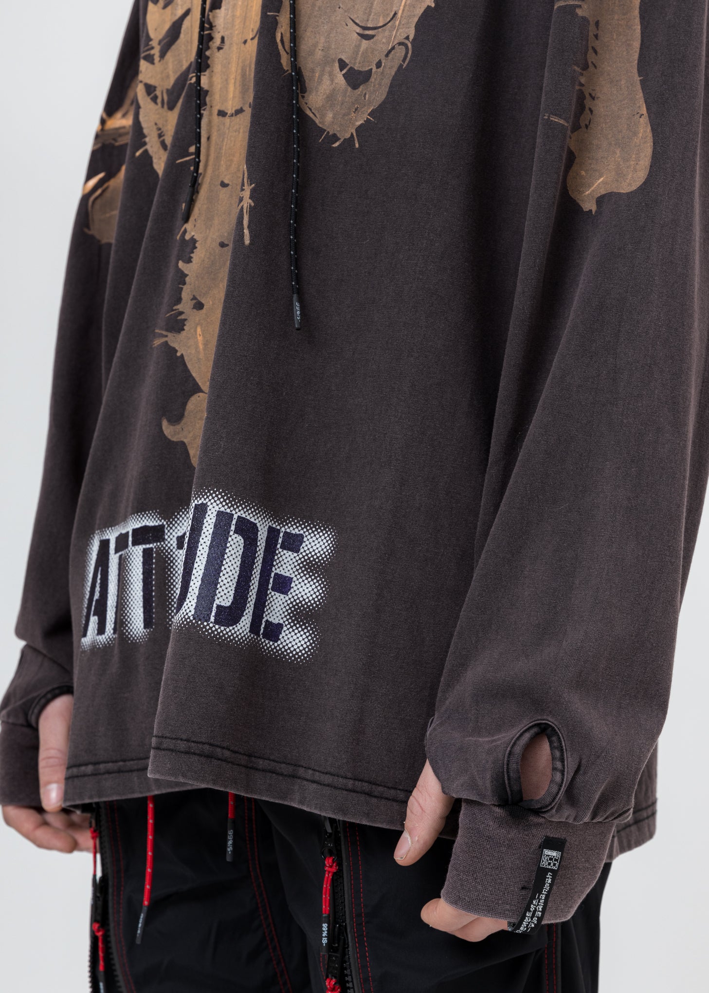 Black Glow In The Dark Skull Long Sleeve T-Shirt - Image 6