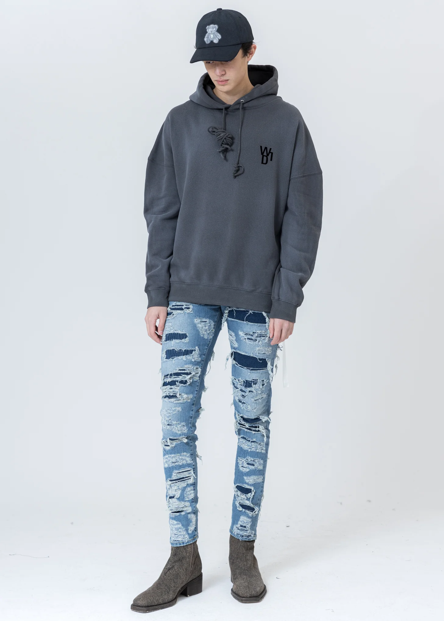 Charcoal Glow In The Dark Teddy Hoodie - Image 6