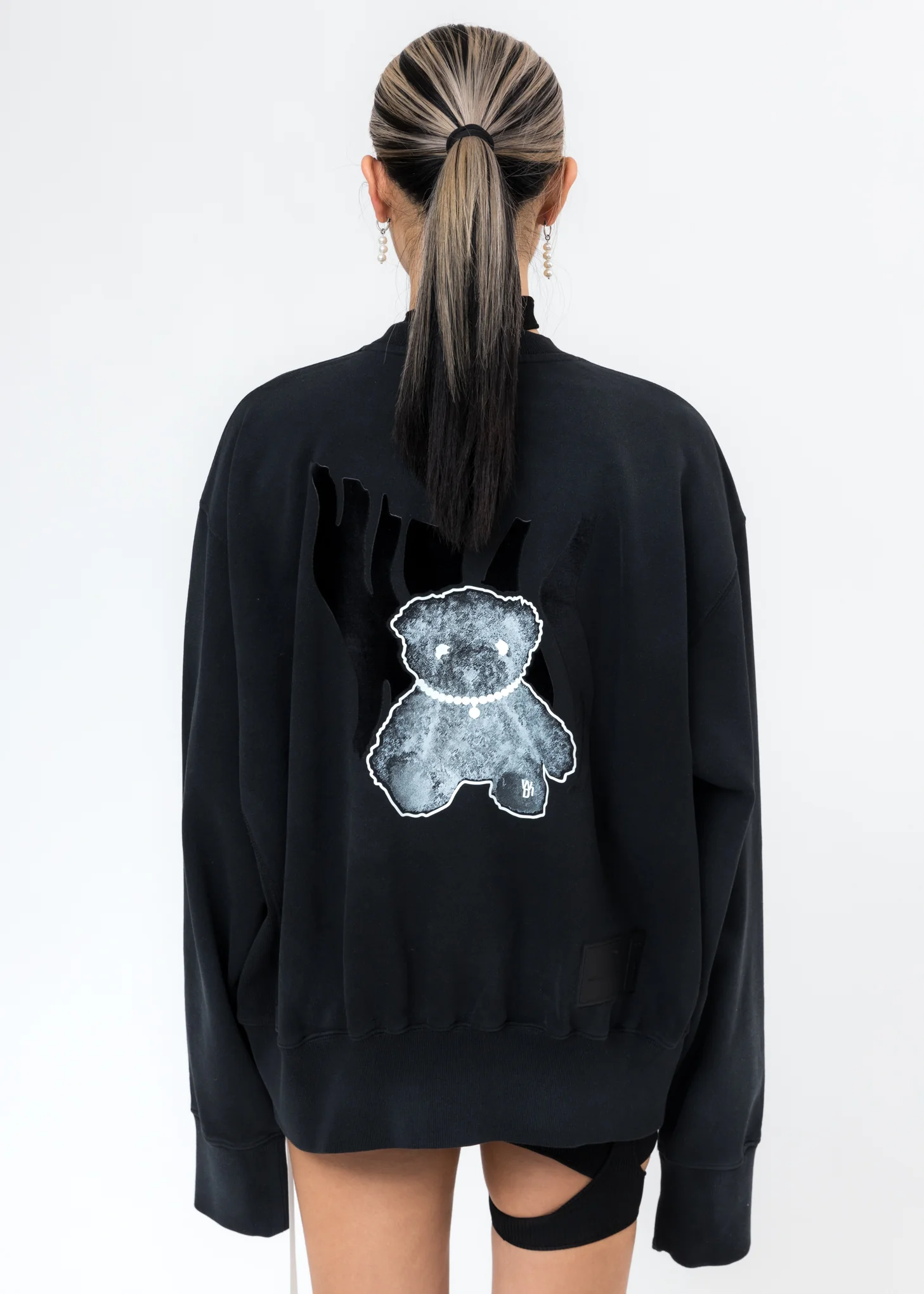 Black Glow In The Dark Teddy Sweater