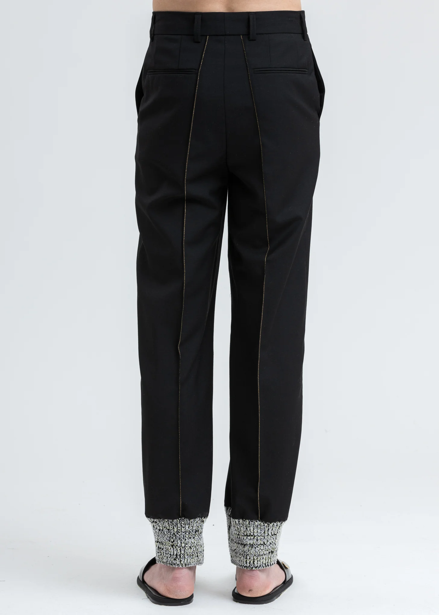 Black Gold Stitch Jogger Trousers - Image 4