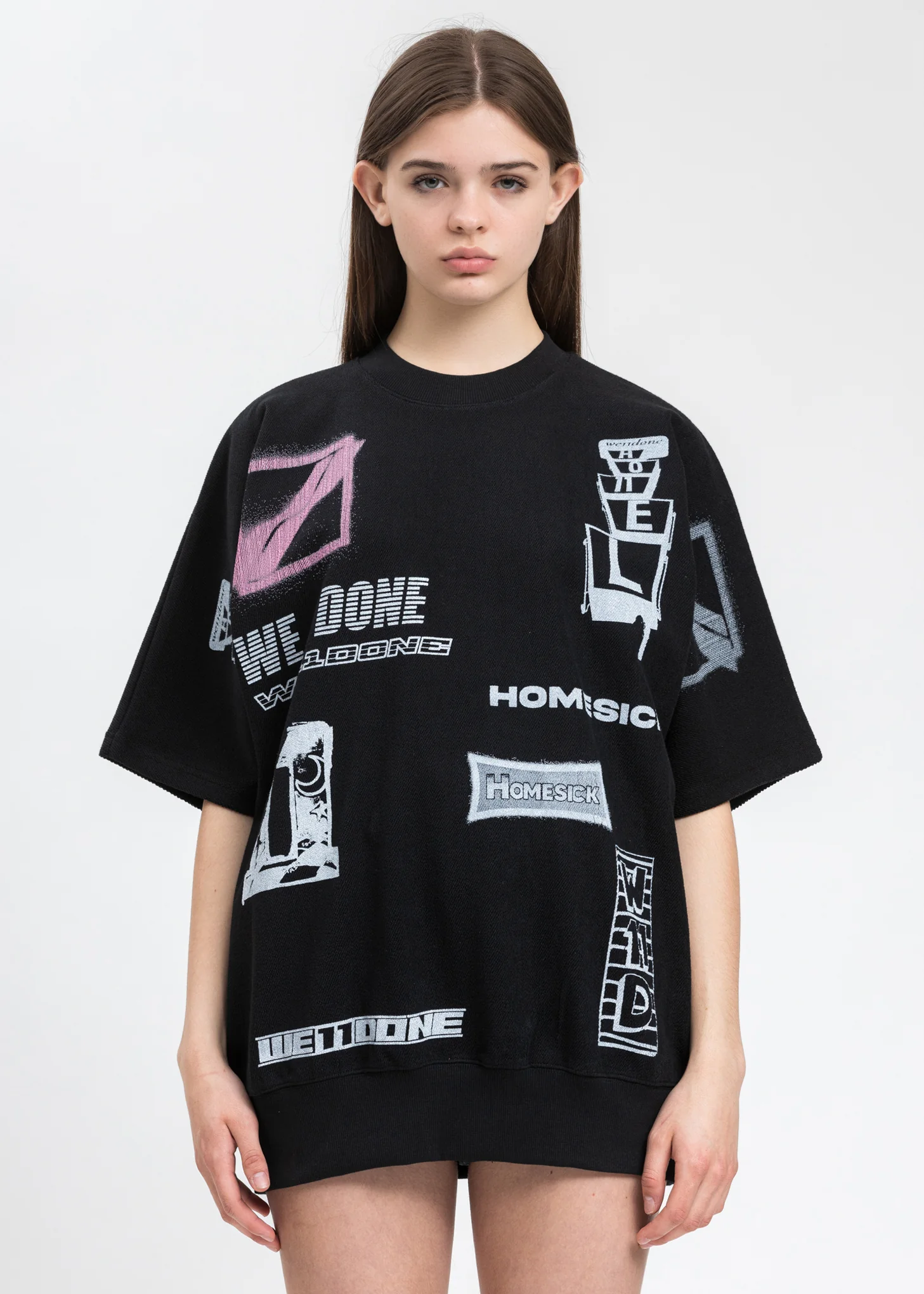 Black Graphic All Over T-Shirt