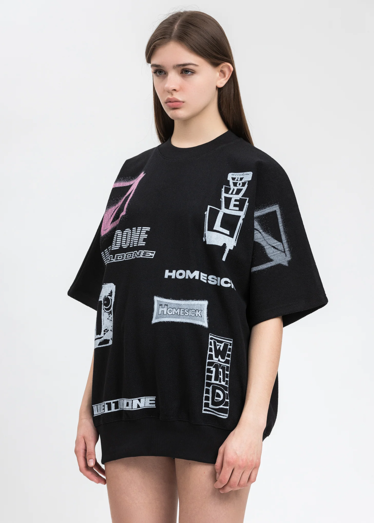 Black Graphic All Over T-Shirt - Image 4