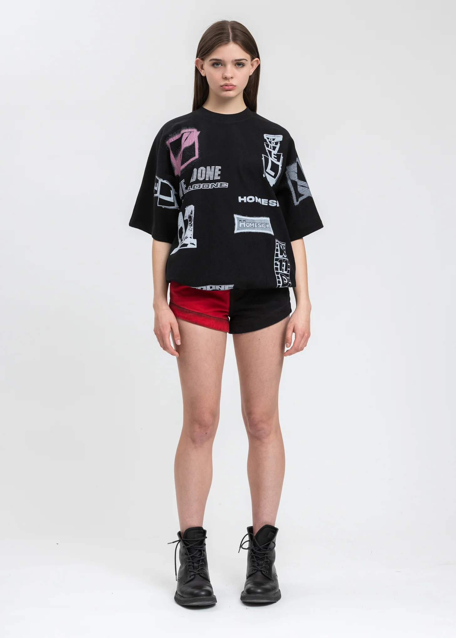 Black Graphic All Over T-Shirt - Image 5